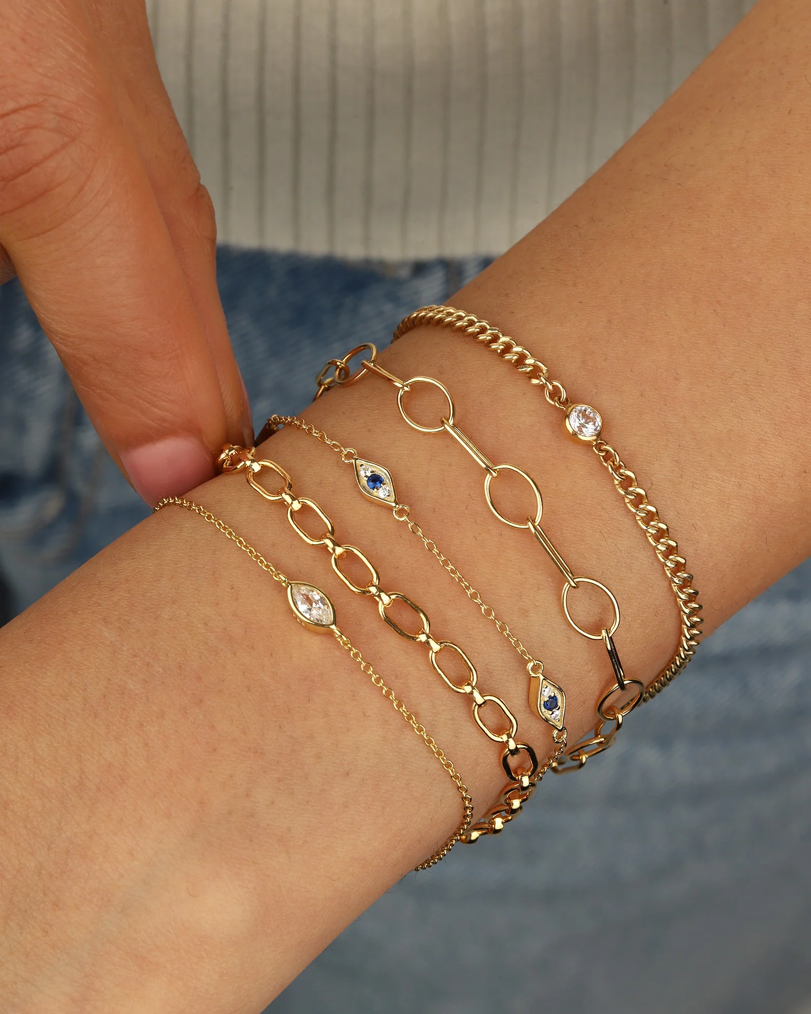 Evil Eye Station Bracelet - Image 2
