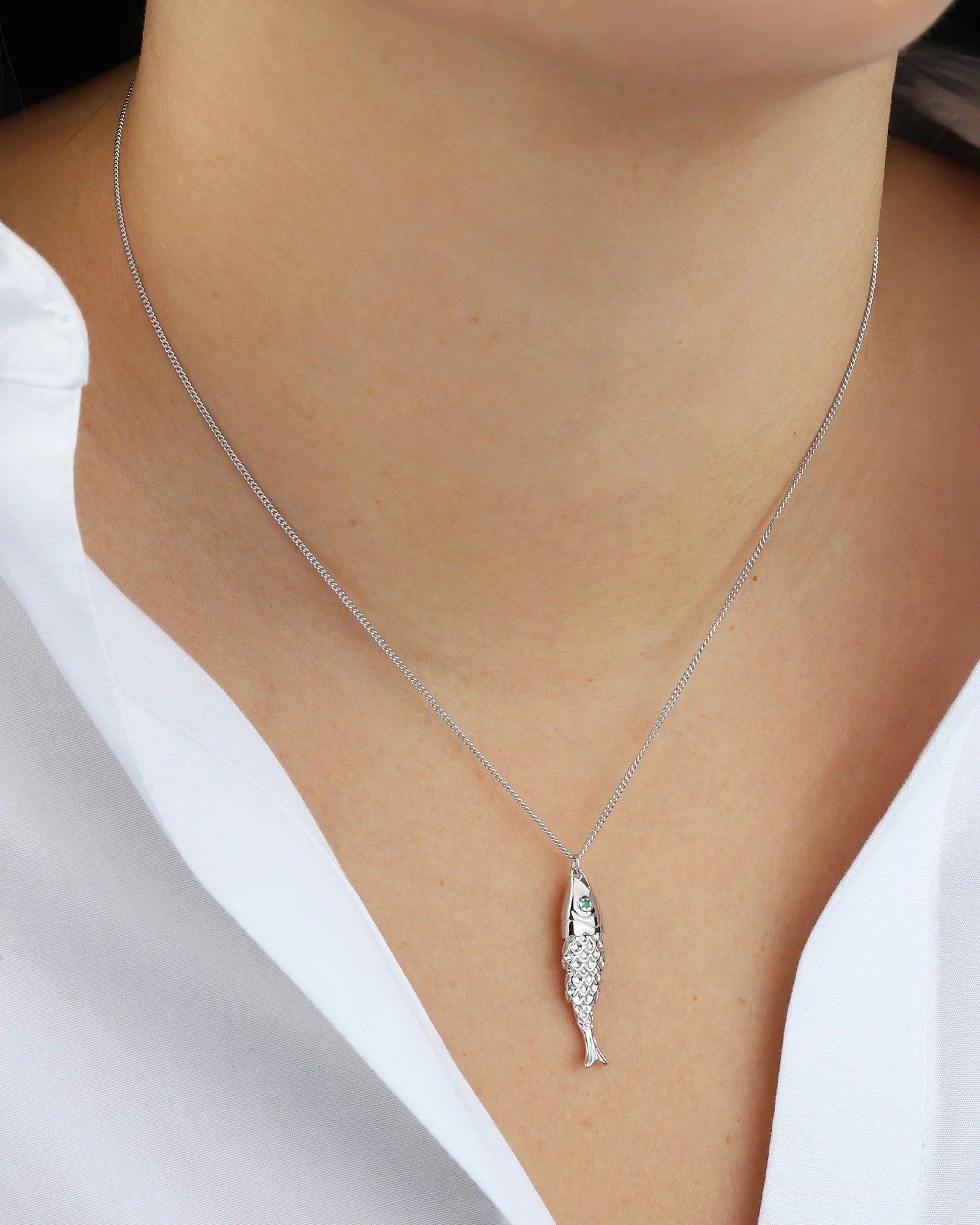 Fish CZ Necklace - Image 2