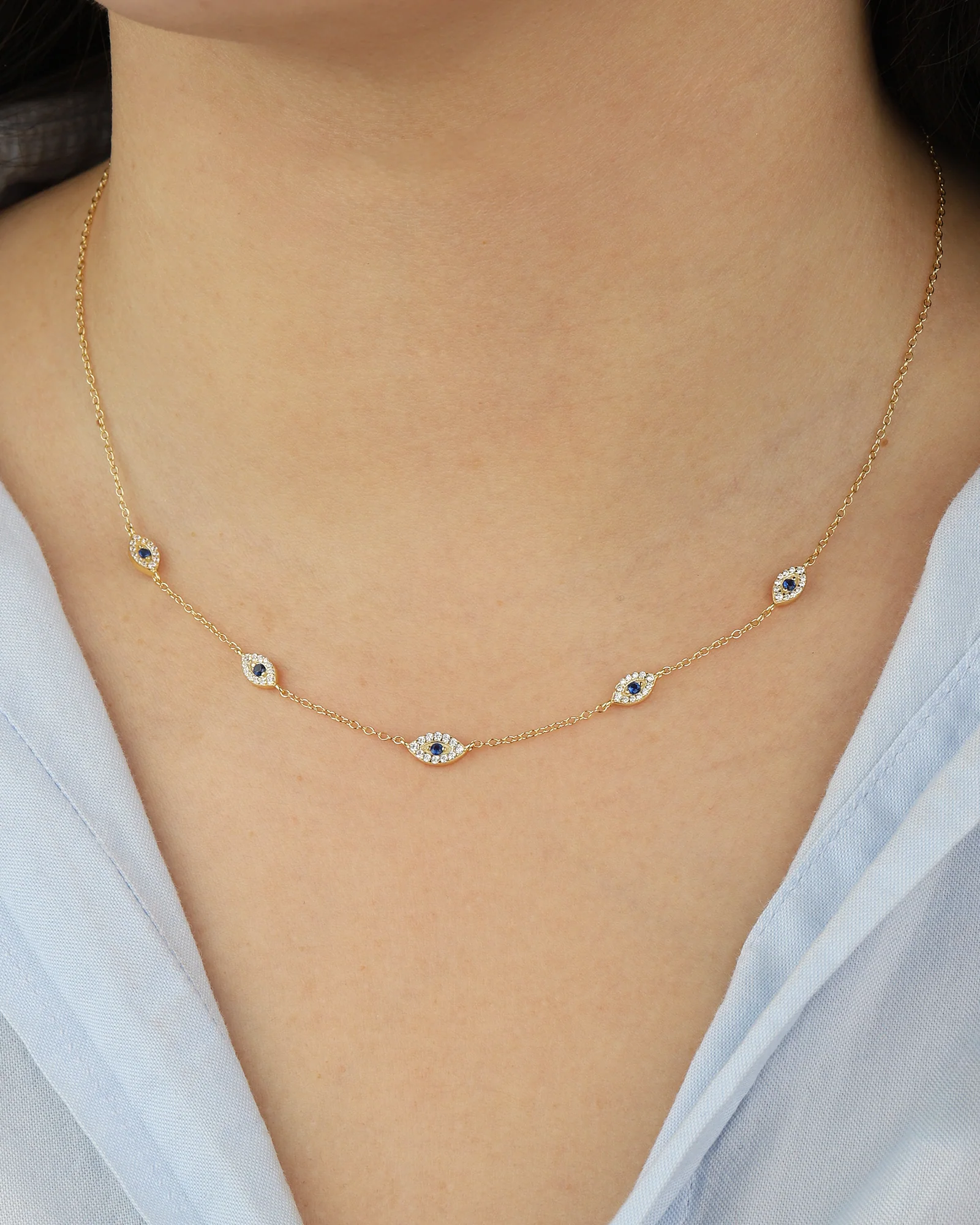 Evil Eye Station Necklace - Image 2