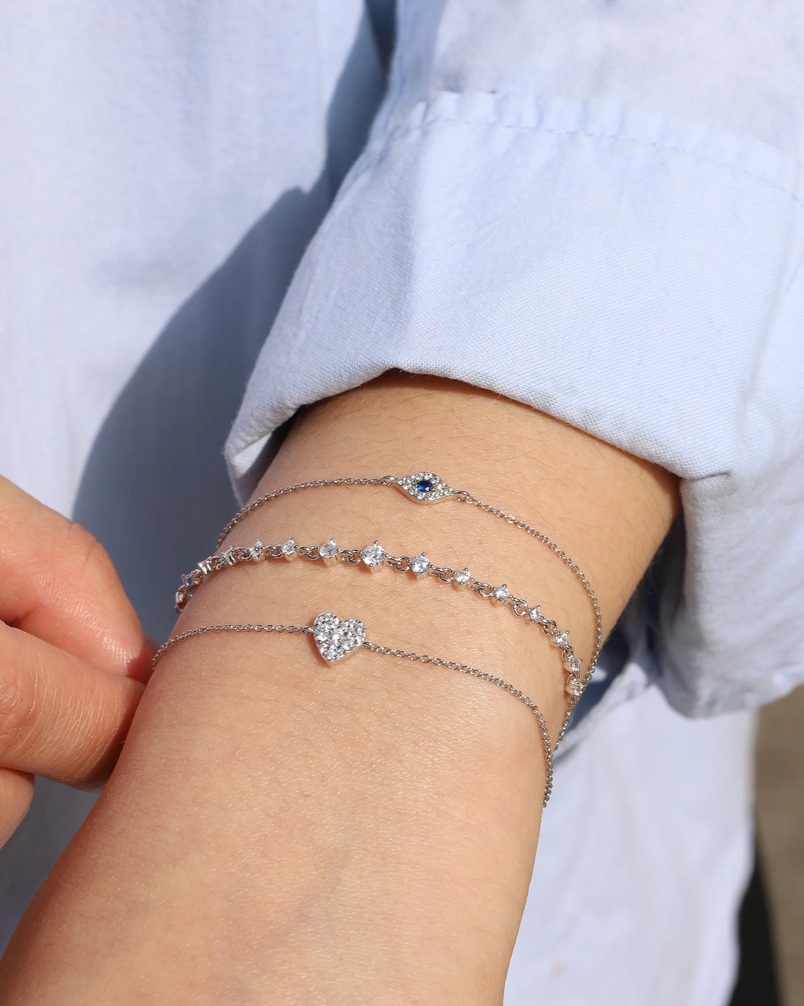 Gradual Pull CZ Bracelet - Image 2