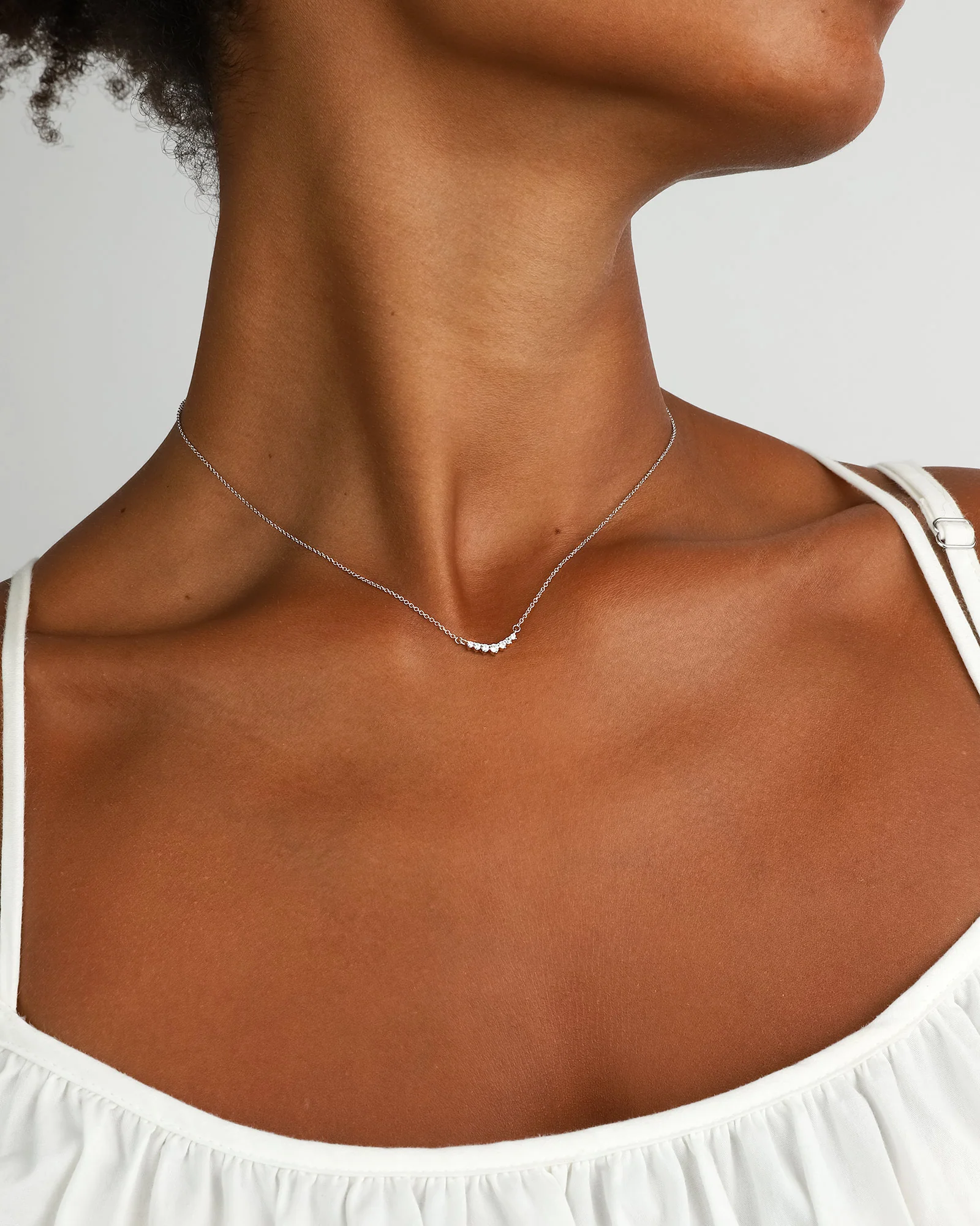 Gradual Round CZ Necklace - Image 2