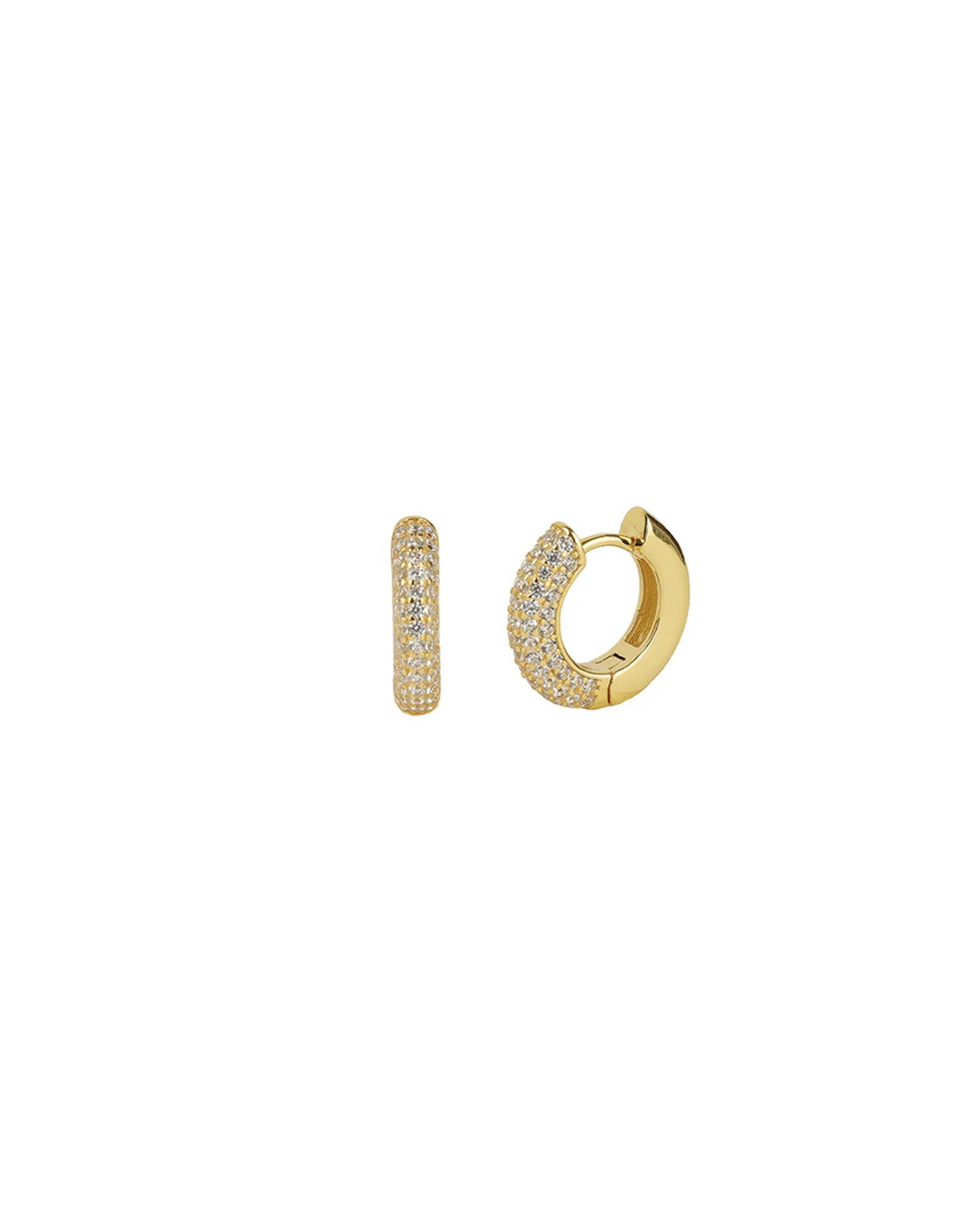 Half Pavé Tube Huggies