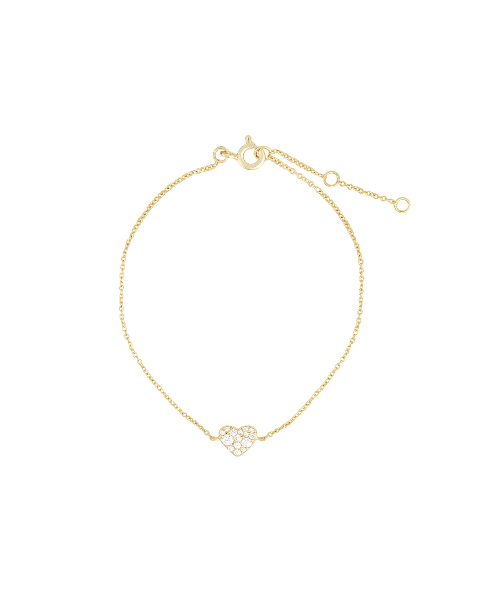 Heart Pavé Chain Bracelet