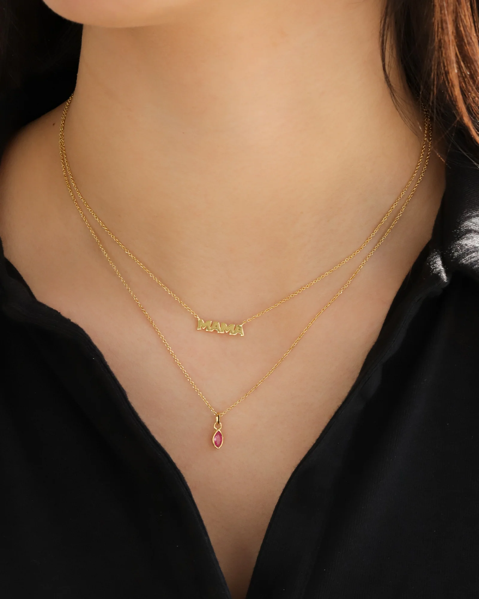 Mama Block Necklace - Image 2