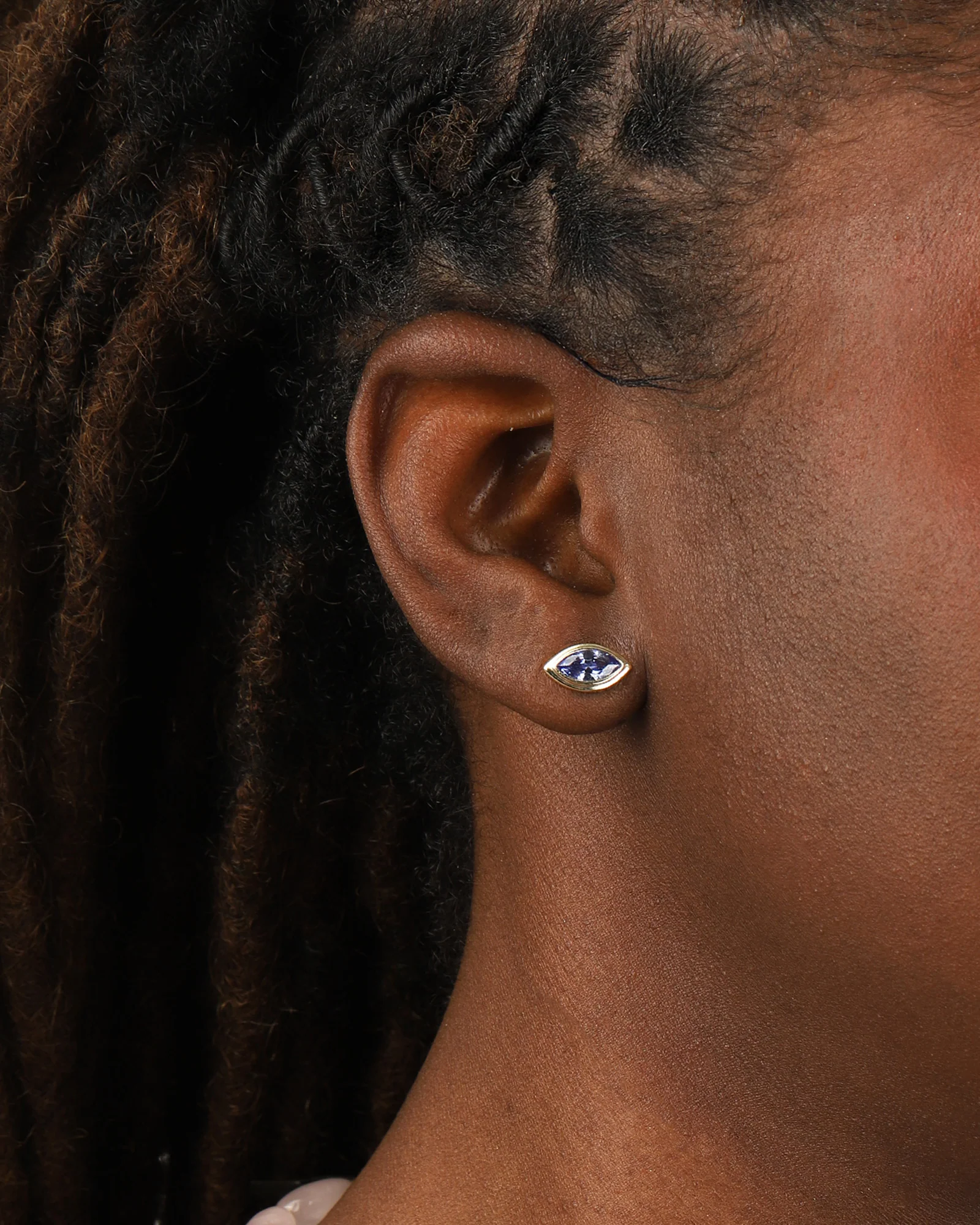 Evil Eye Marquise Studs - Image 2