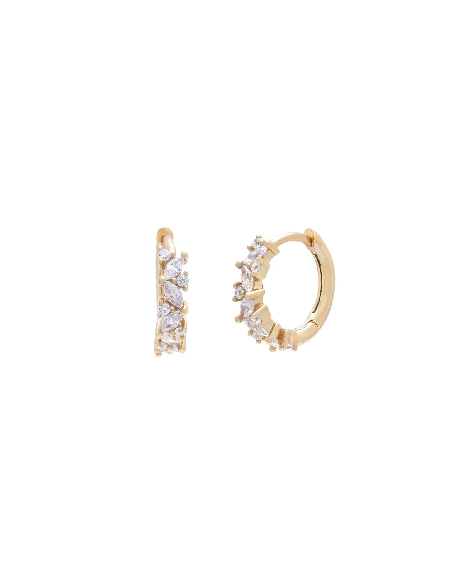 Mixed Marquise CZ Huggies | 12mm
