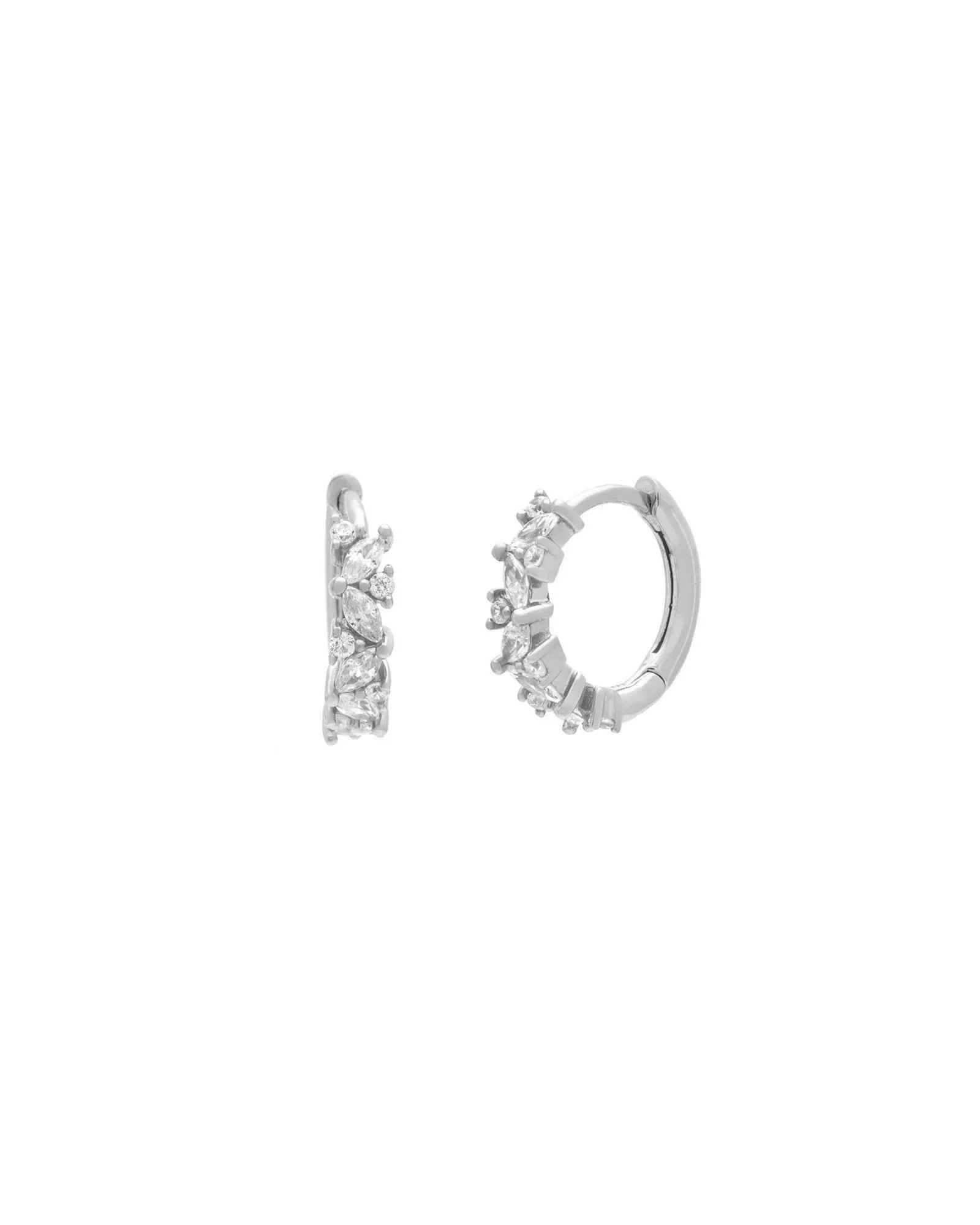 Mixed Marquise CZ Huggies | 12mm