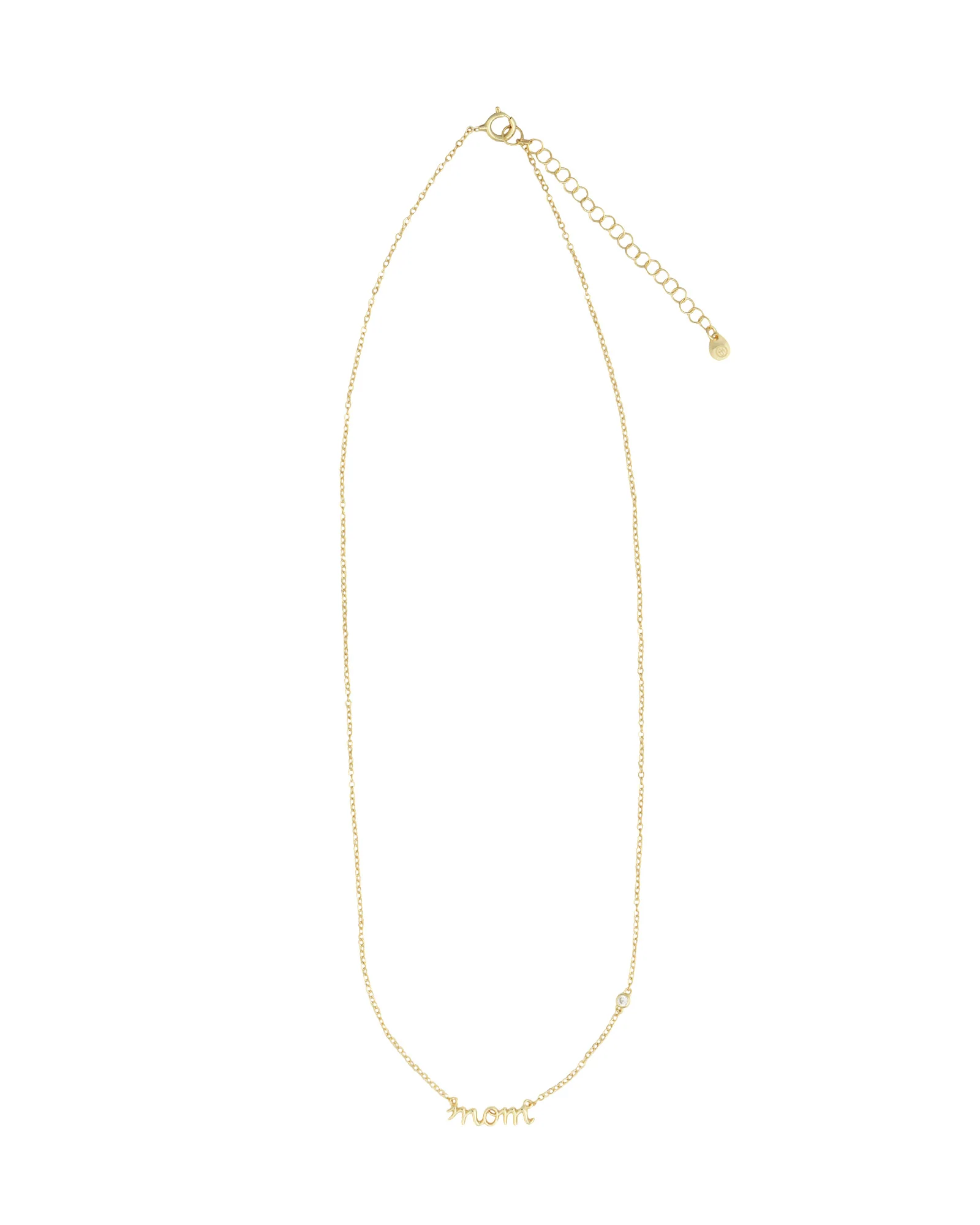 Mom Cursive CZ Necklace - Image 3