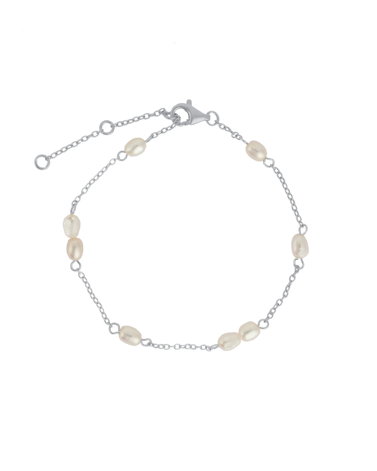 Multi Baroque Pearl Station Bracelet