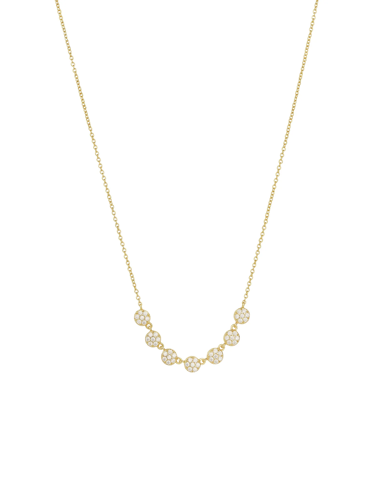 Multi Disc Pavé Necklace