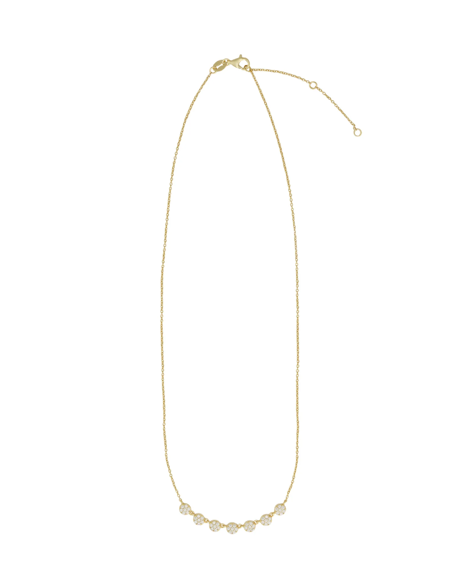 Multi Disc Pavé Necklace - Image 3