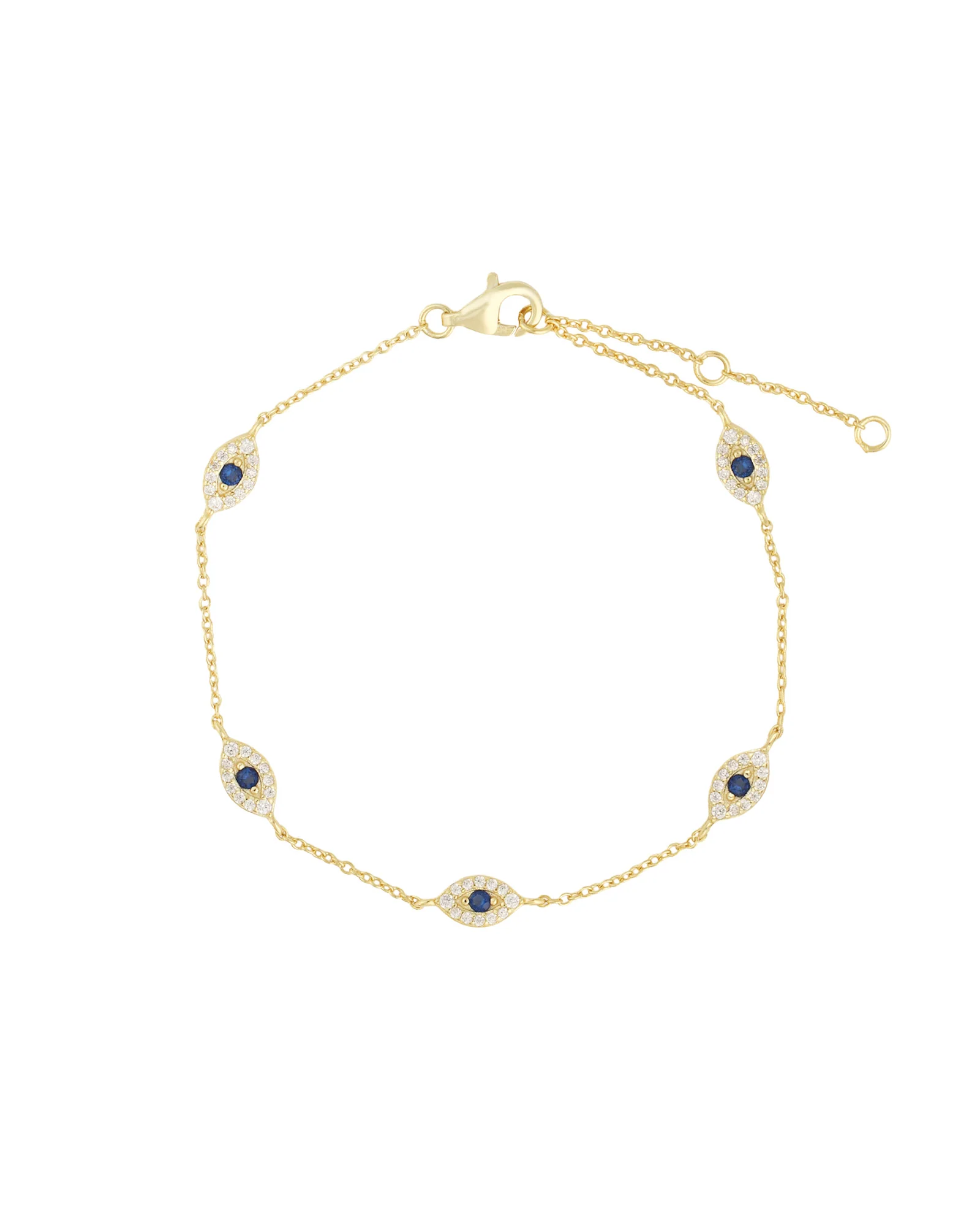 Pavé Evil Eye Station Bracelet