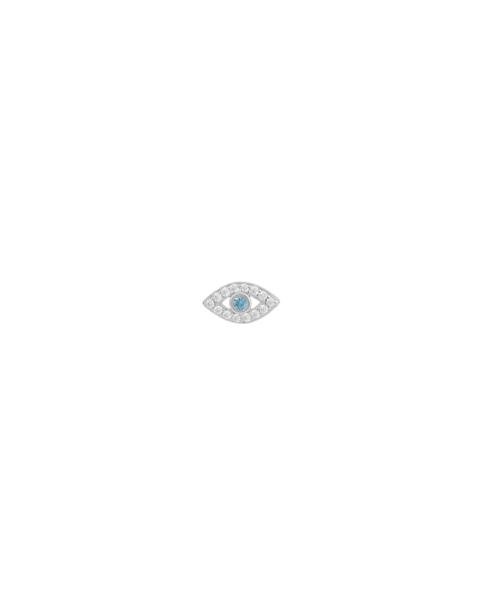 Pavé Evil Eye Stone Single Stud