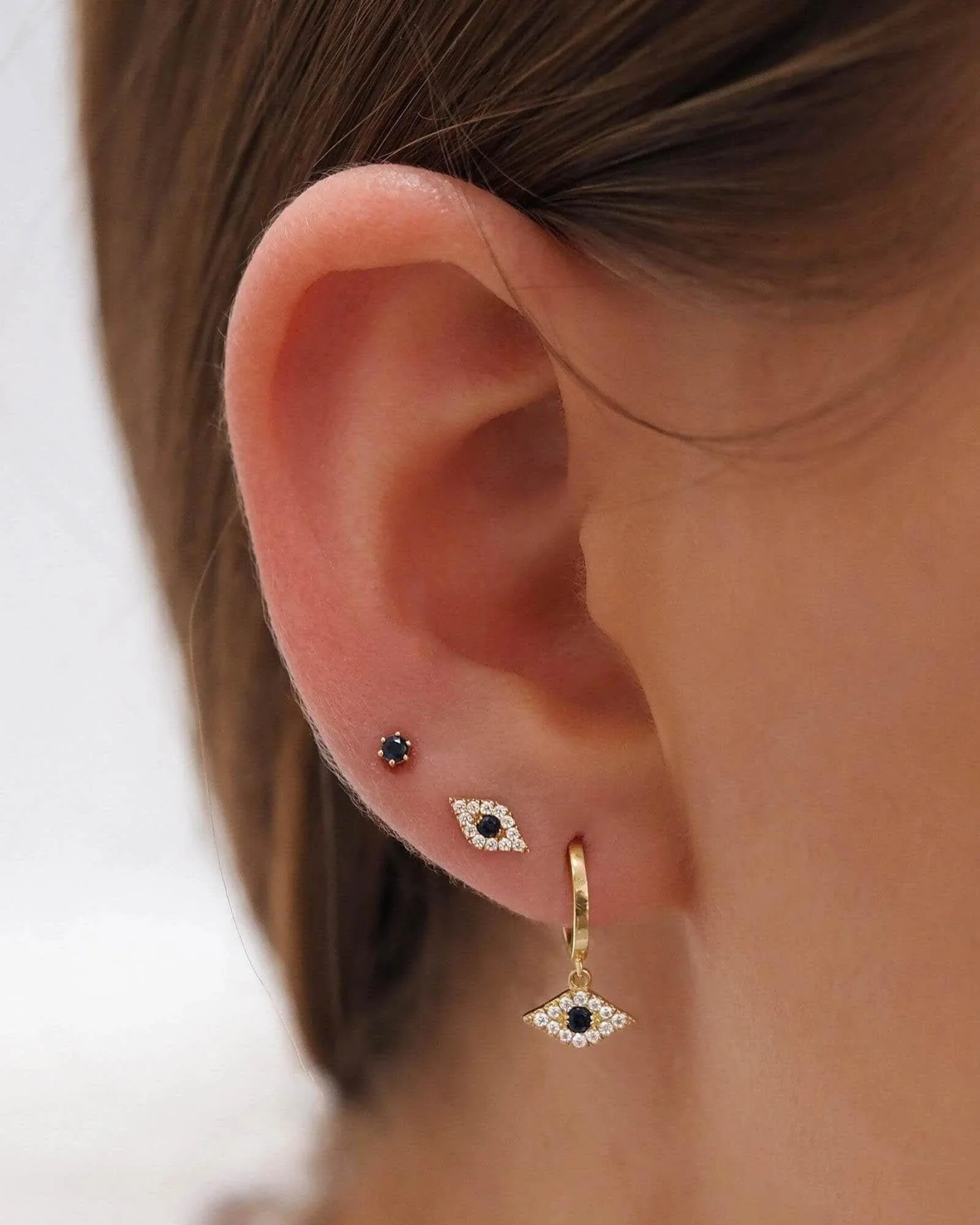 Pavé Evil Eye Single Stud - Image 2