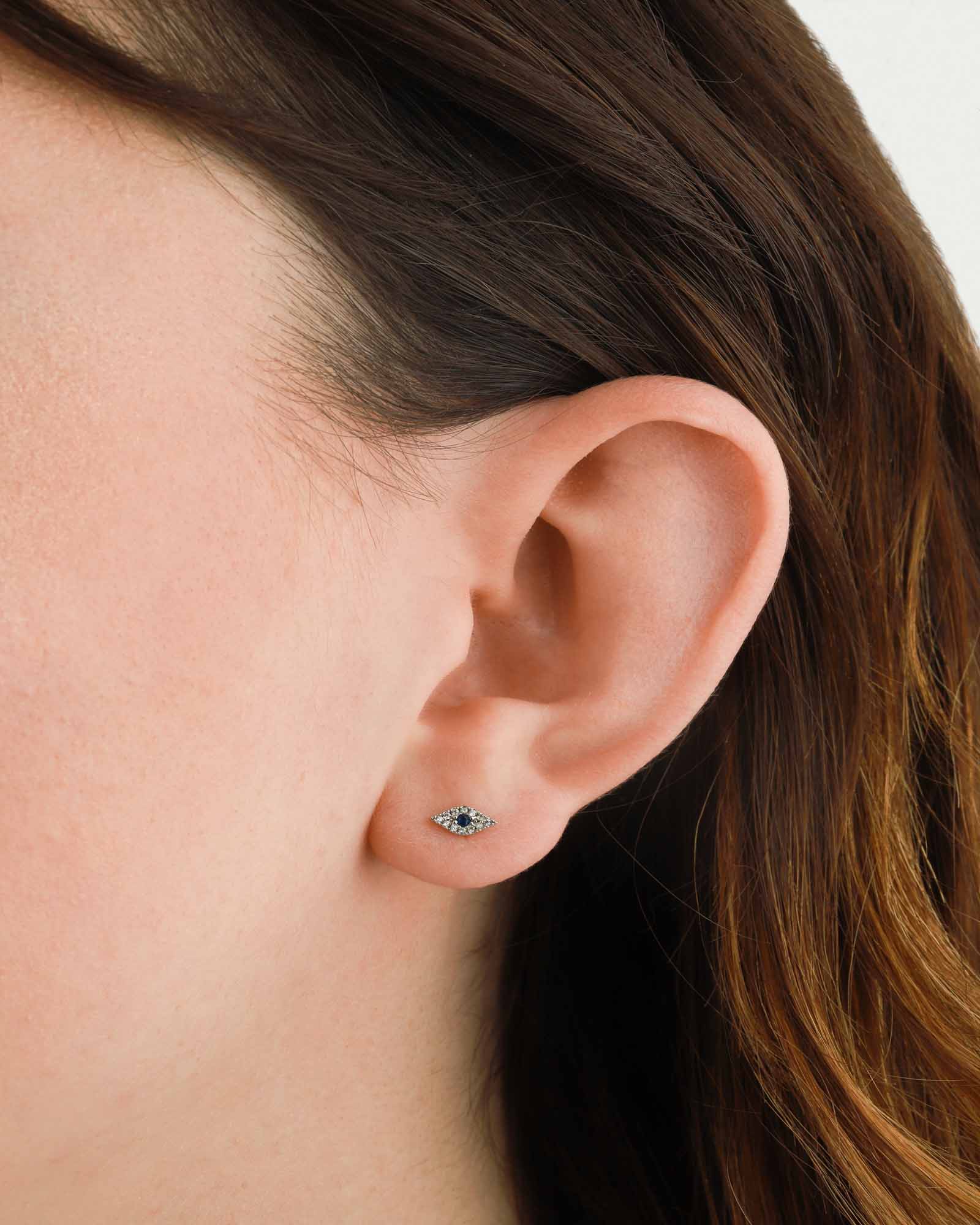 Pavé Evil Eye Single Stud - Image 3