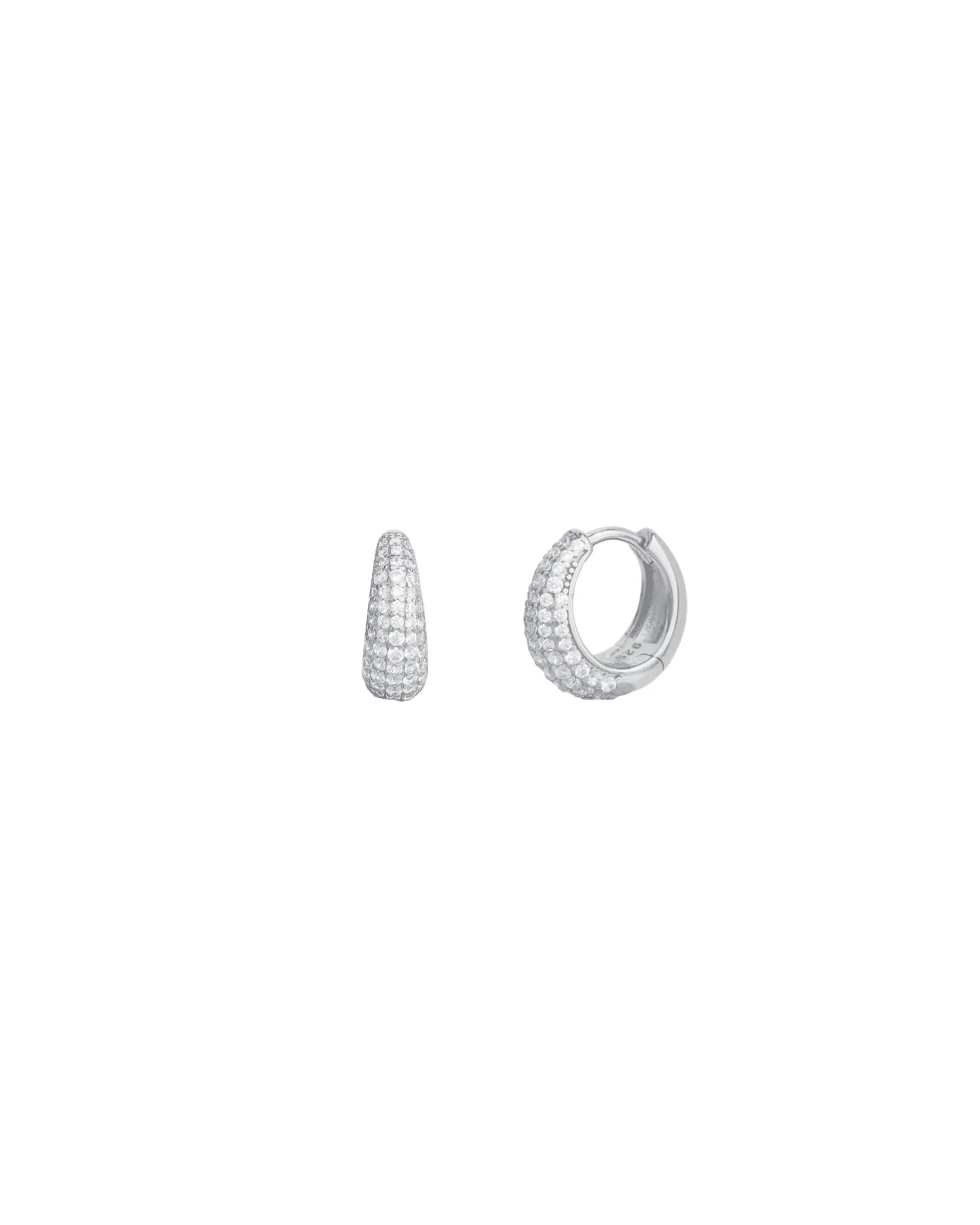 Pavé Tapered Huggies