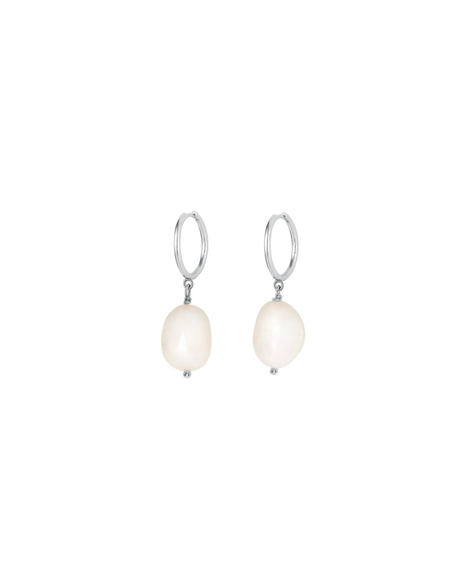 Pearl Drop Huggies | 11mm