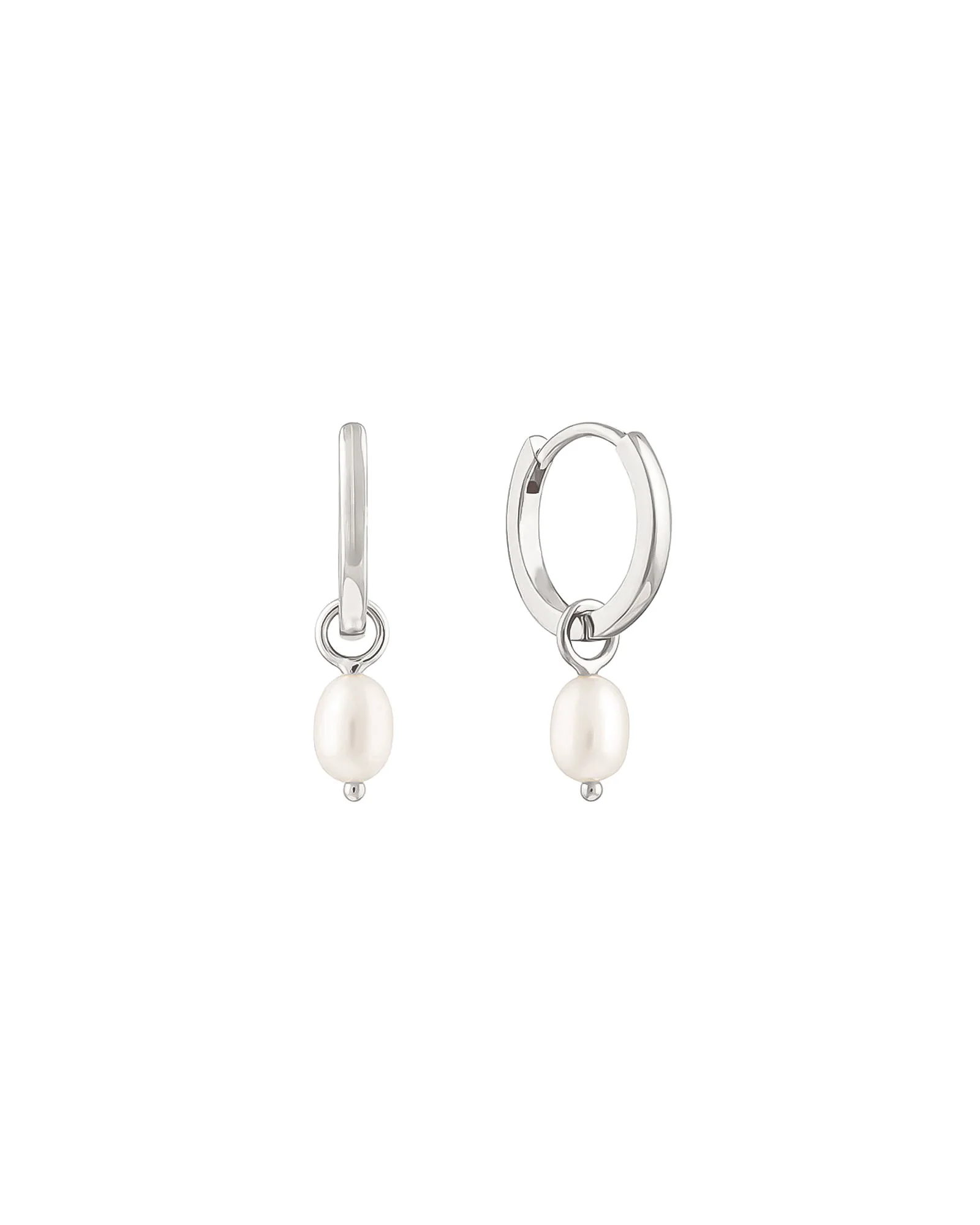 Pearl Drop Huggies | 12mm