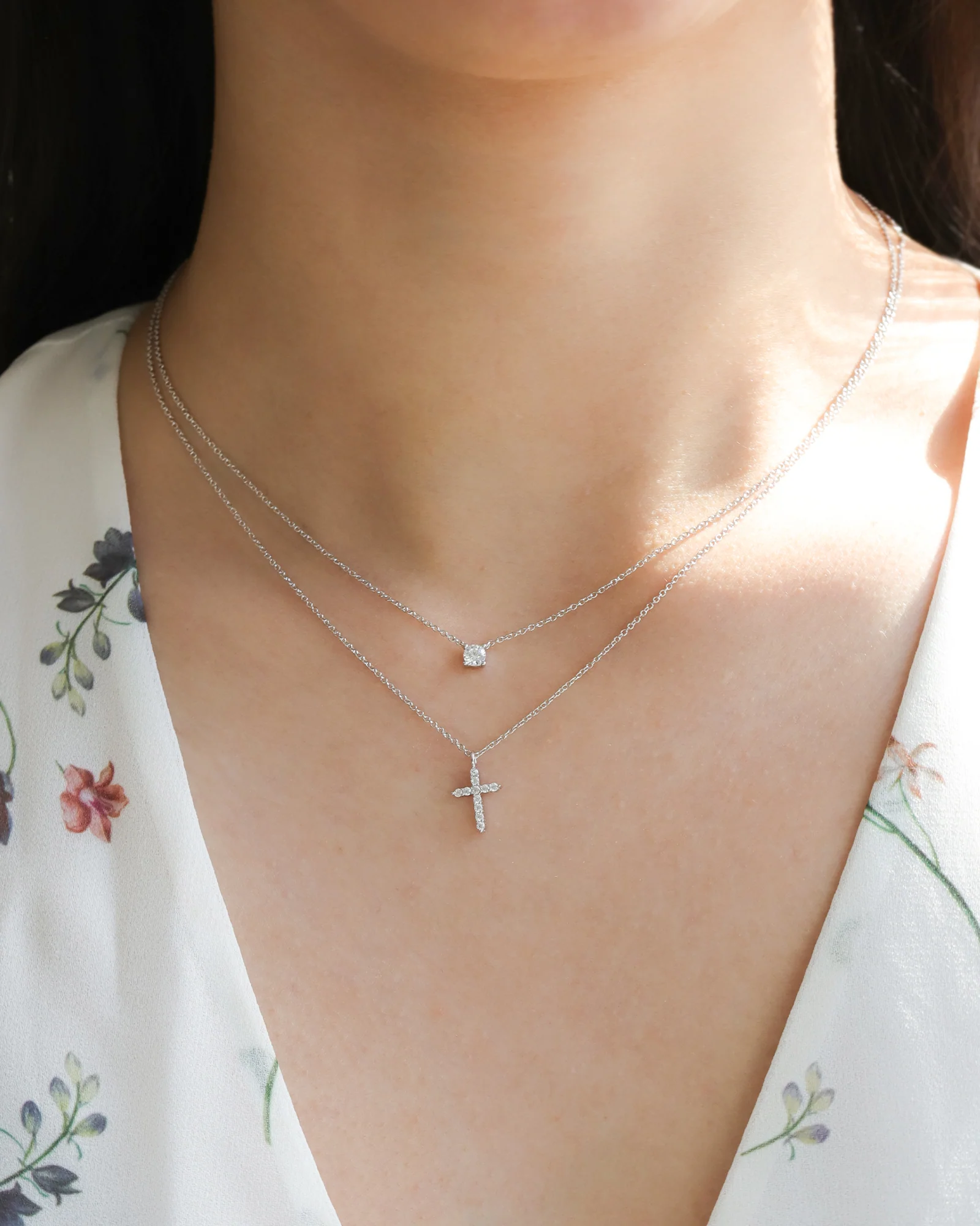 Solitaire CZ Necklace - Image 2
