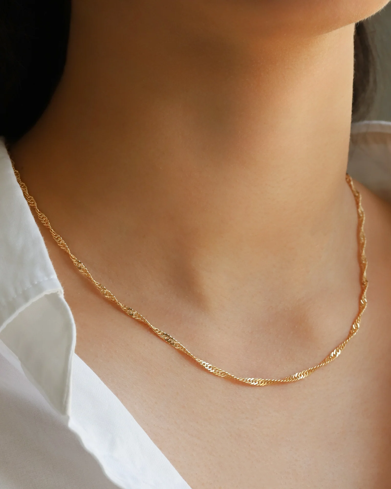 Singapore Chain Necklace | 2.5mm - Image 2