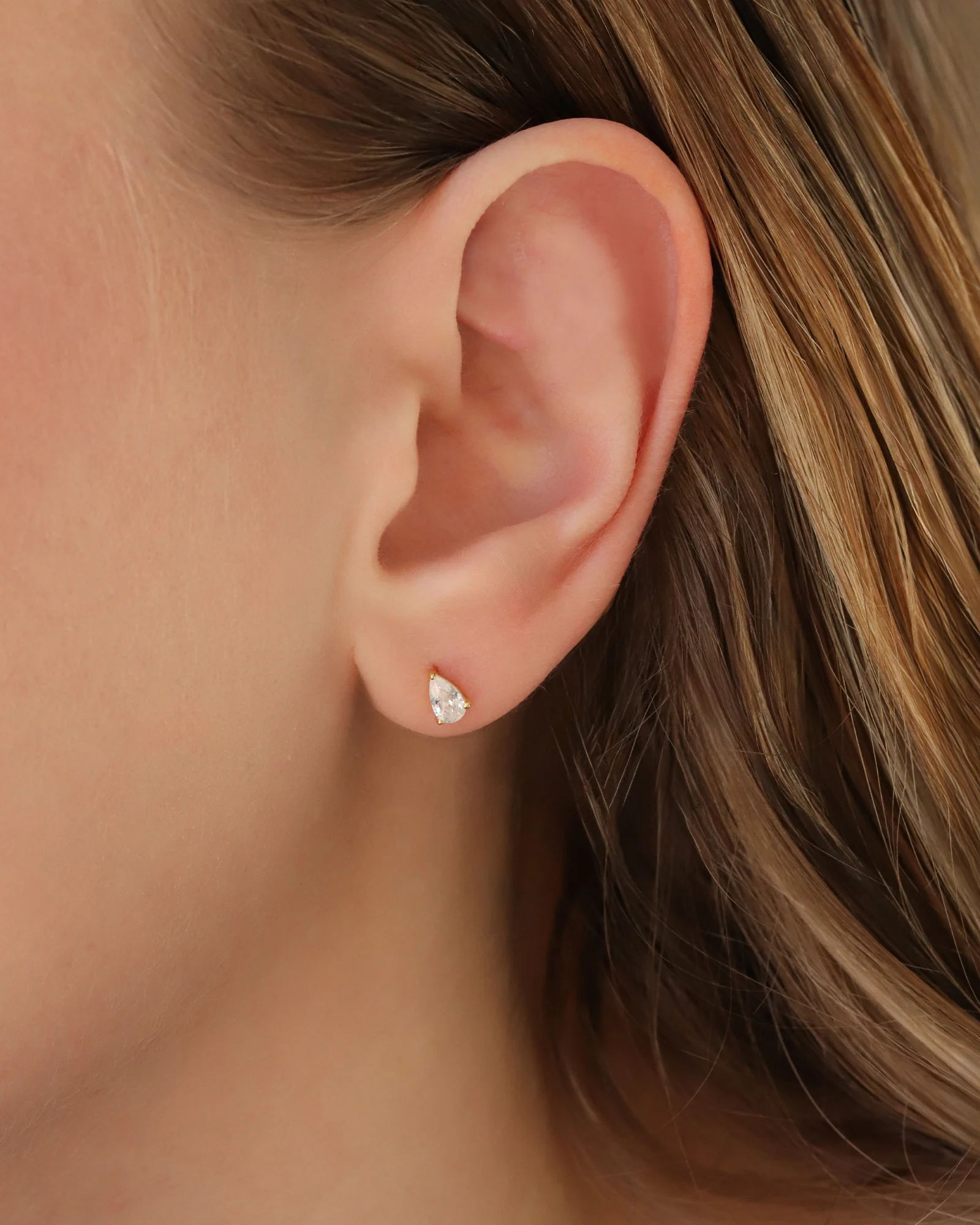 Teardrop CZ Studs - Image 2
