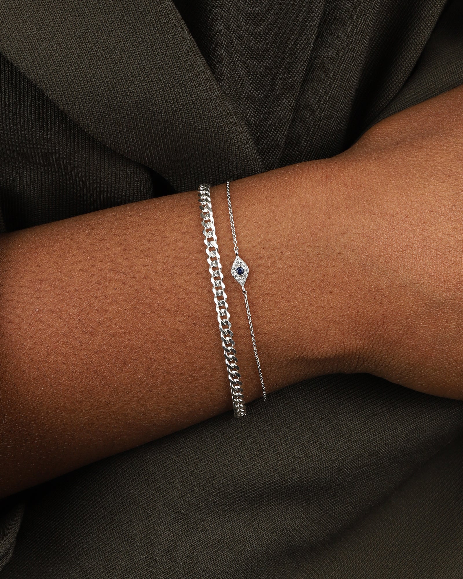Tiny Evil Eye CZ Bracelet - Image 2