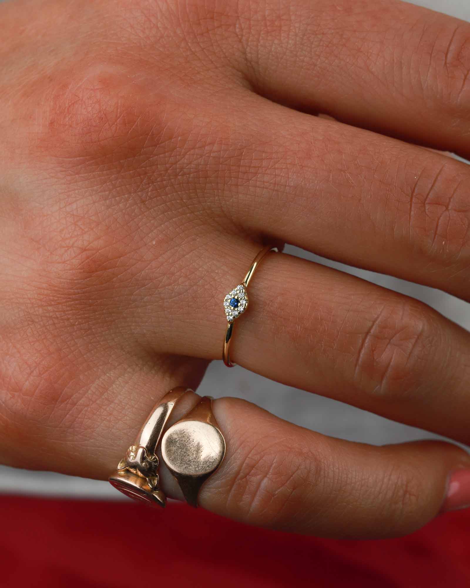 Tiny Evil Eye Ring - Image 2