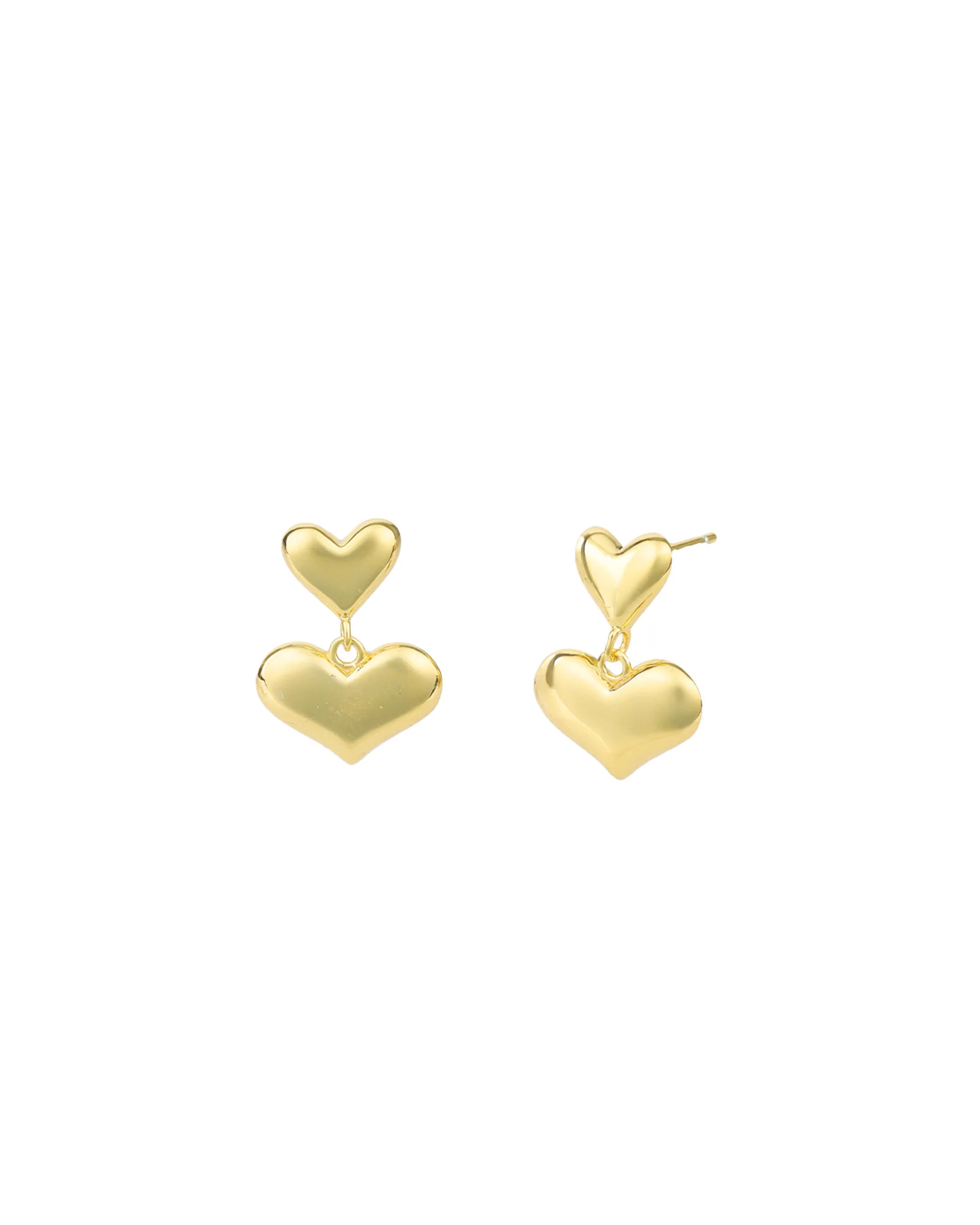 Two Heart Drop Studs