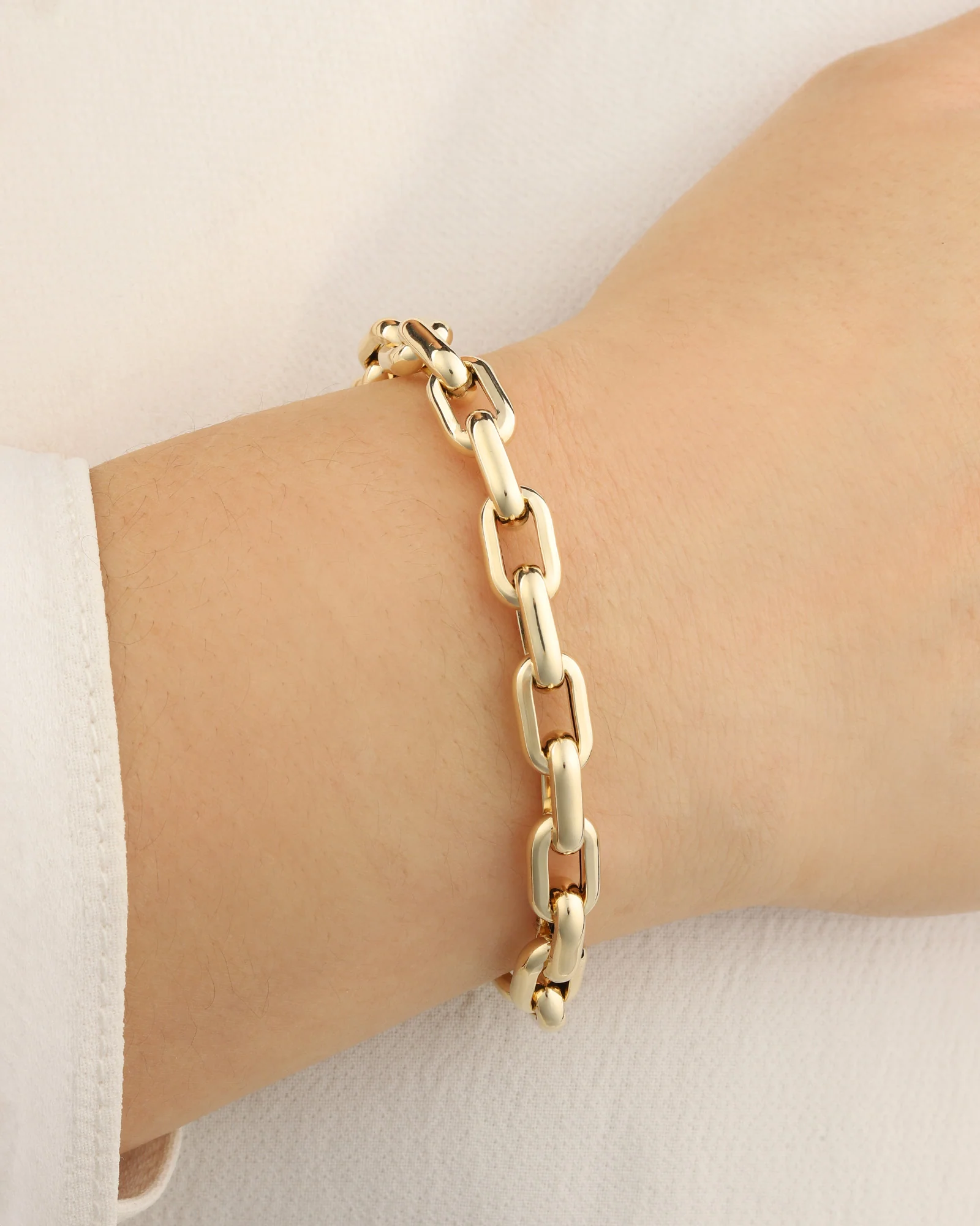 Modern Rectangle Link Bracelet - Image 2