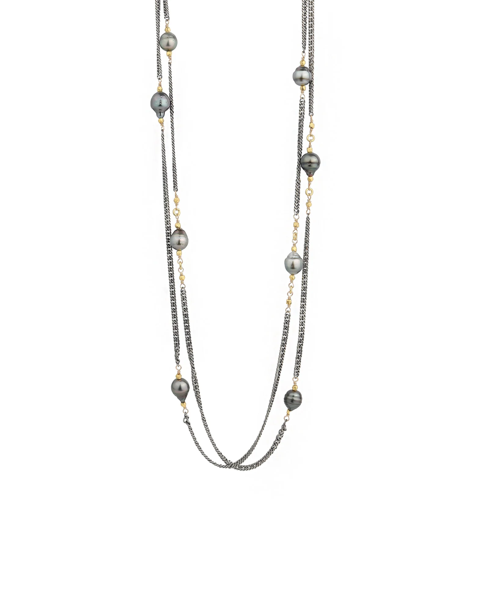 2 Chain Tahitian Pearl Necklace