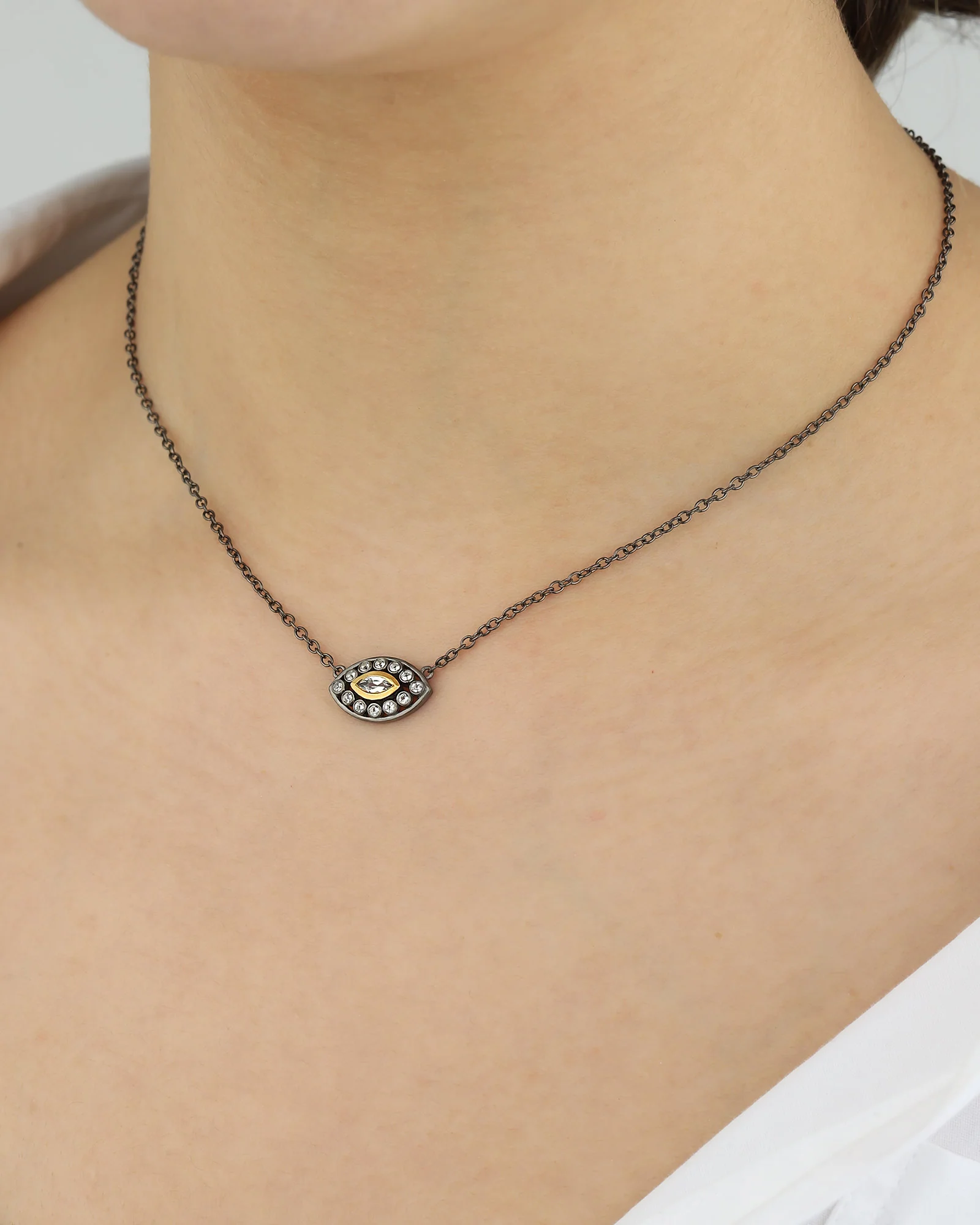 Evil Eye Stone Necklace - Image 2