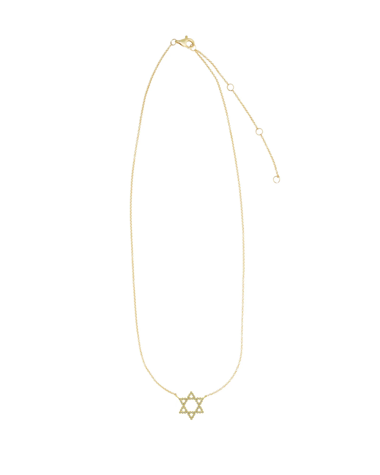 Star of David Diamond Bezel Necklace - Image 3