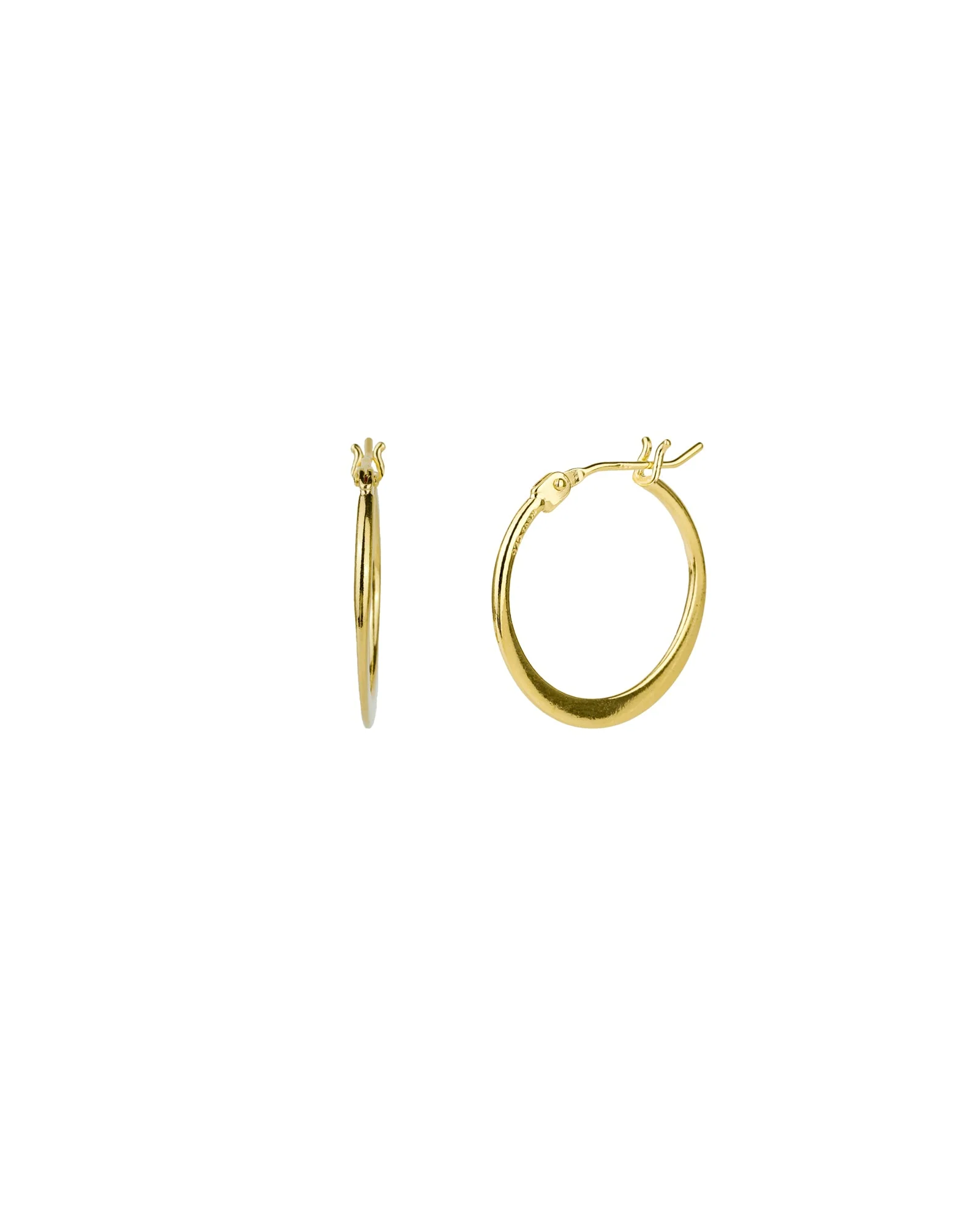 Flat Tapered Hoops | 18mm