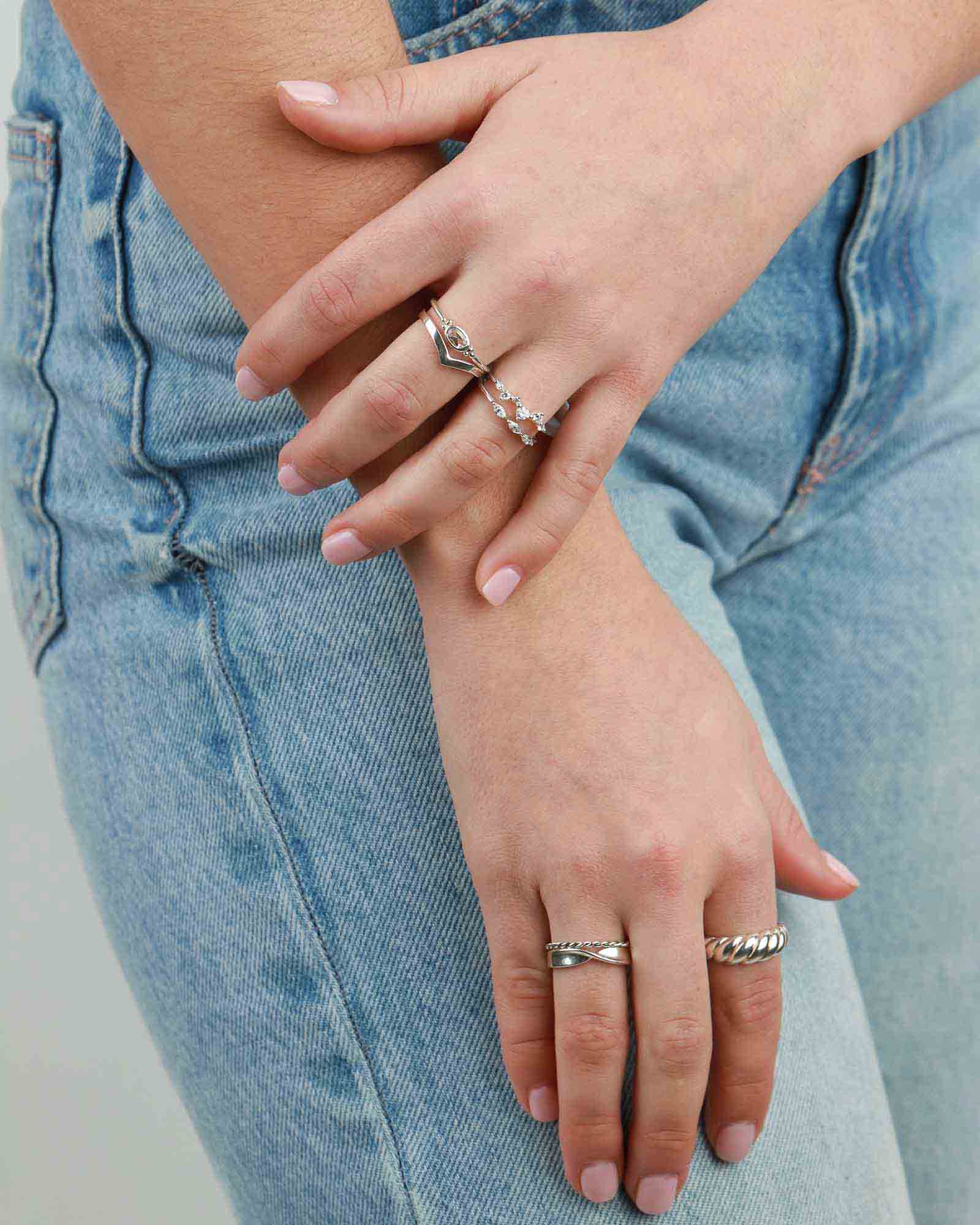 Mix Shape CZ Ring - Image 4