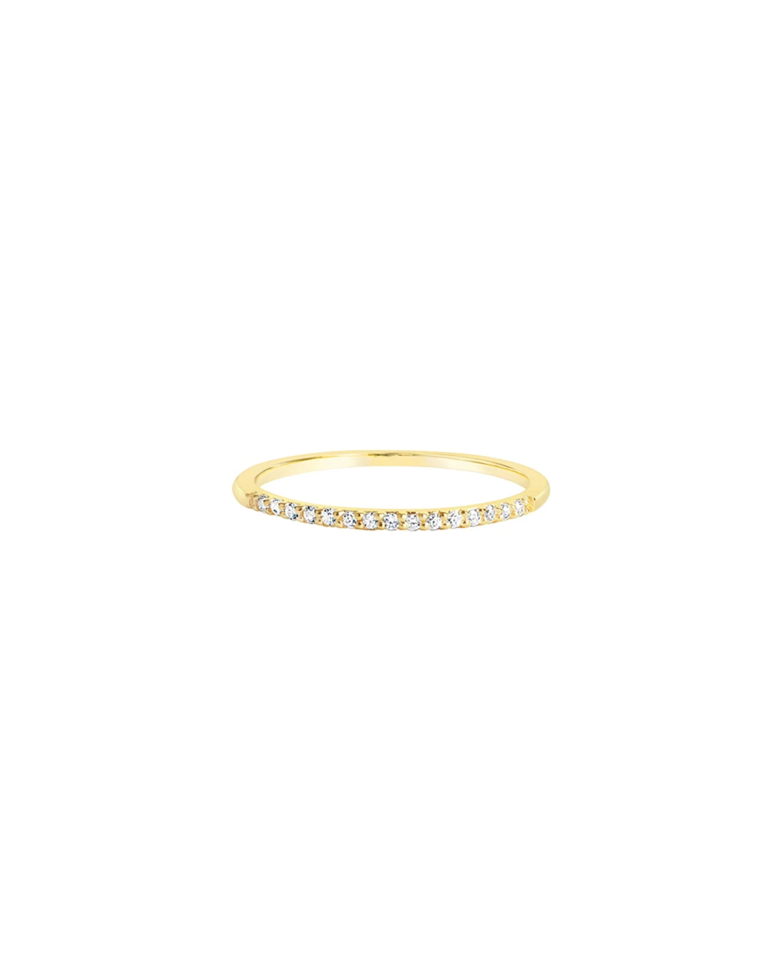 Thin Band Pavé Ring
