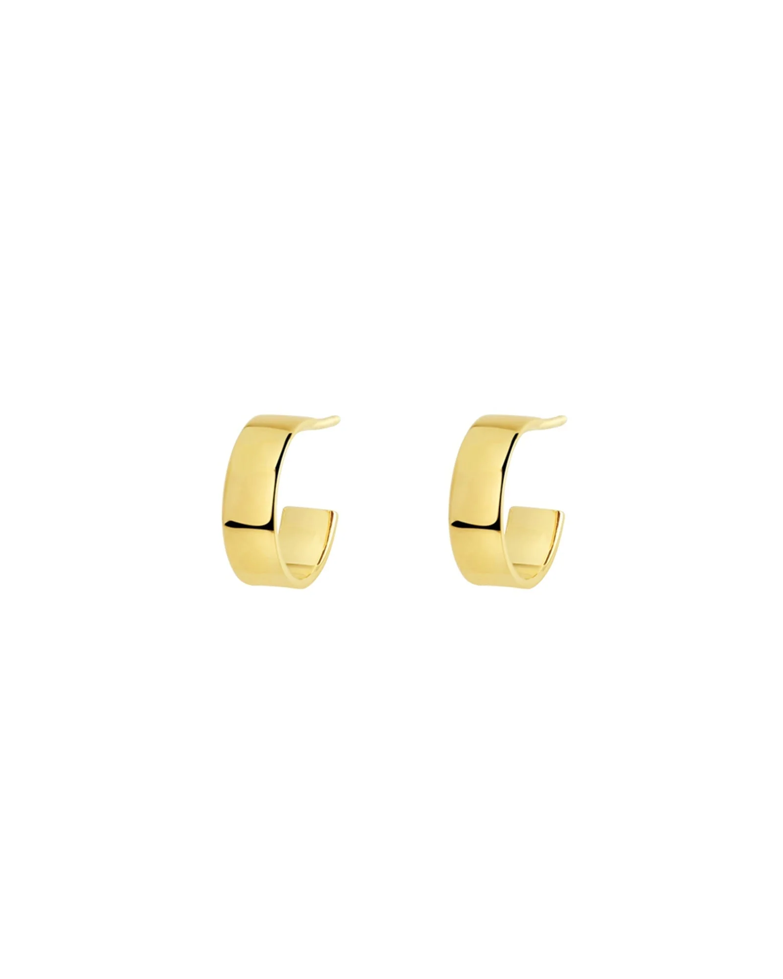Flat Wide Hoops I 10mm