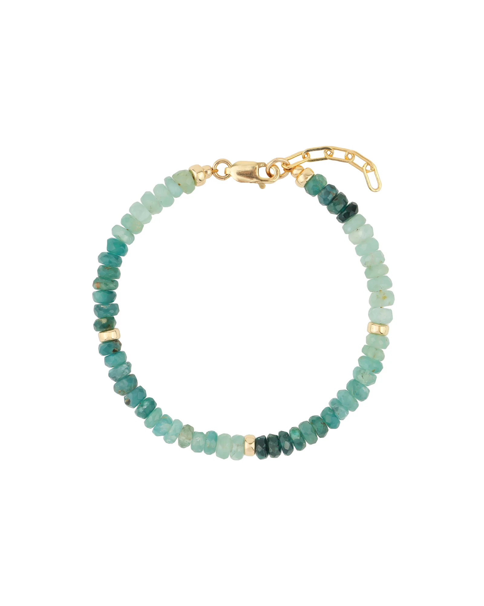 Grandidierite Rondelle Stone Bracelet | 5mm