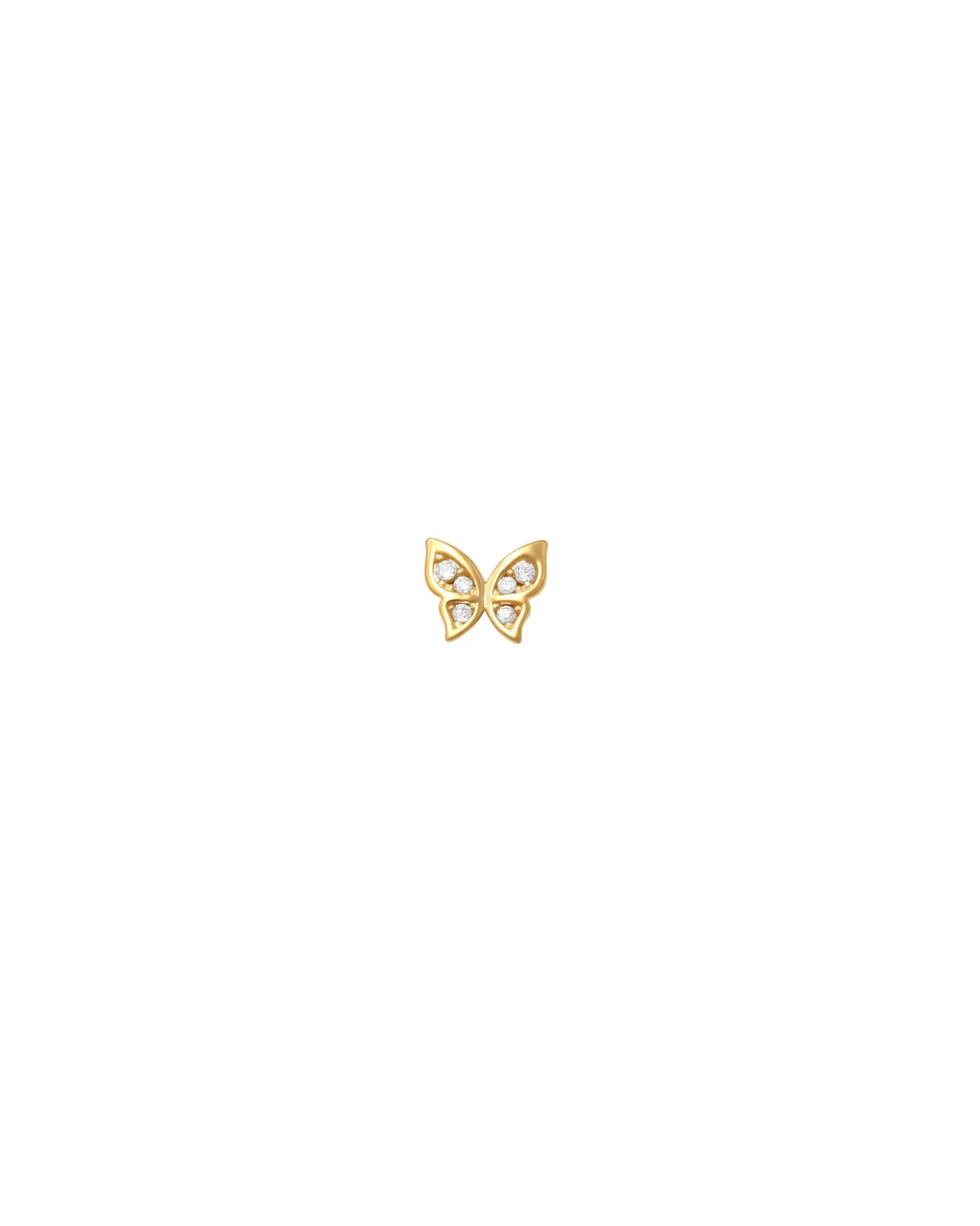 Butterfly CZ Single Stud