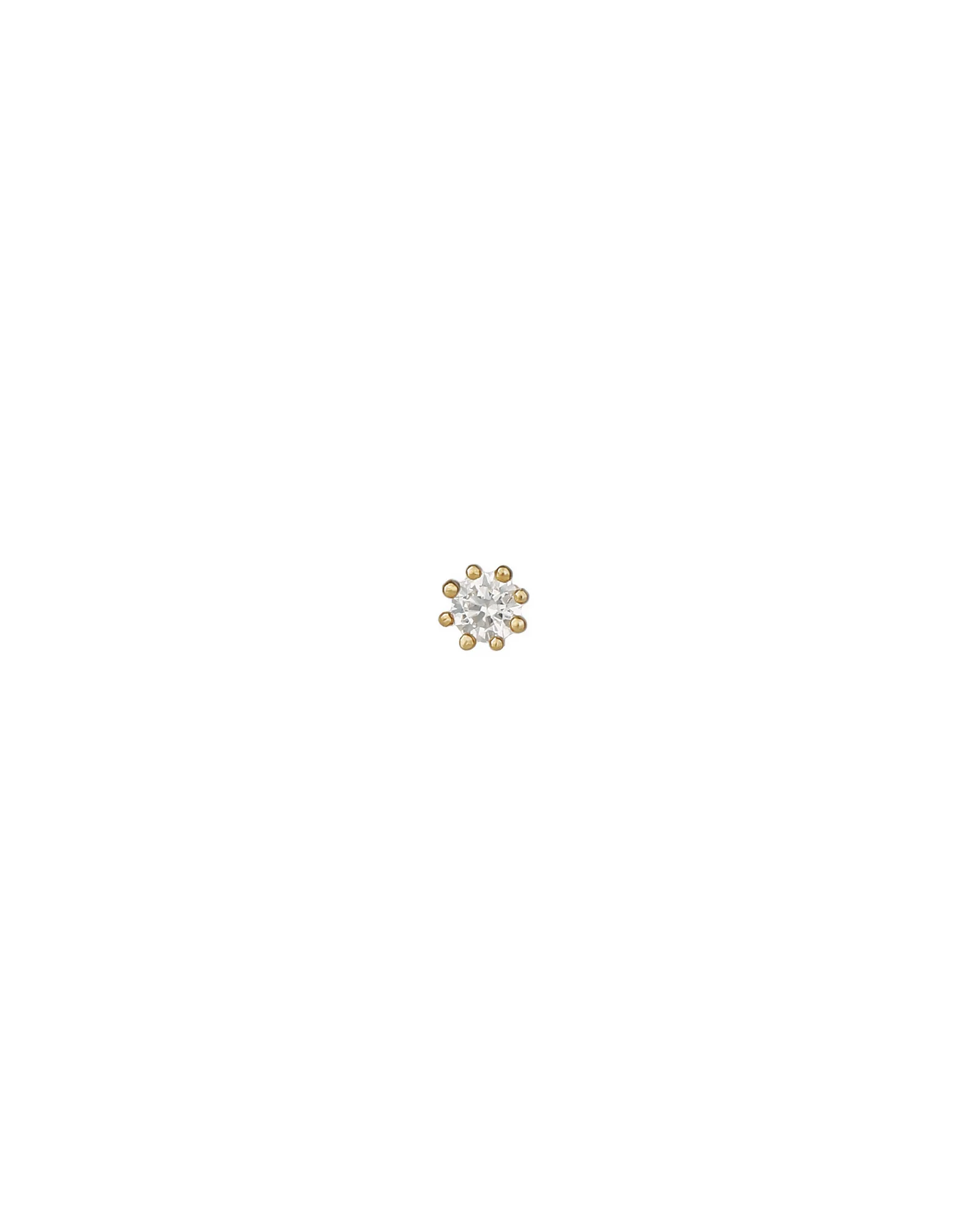 CZ 8 Prong Single Stud I 3mm