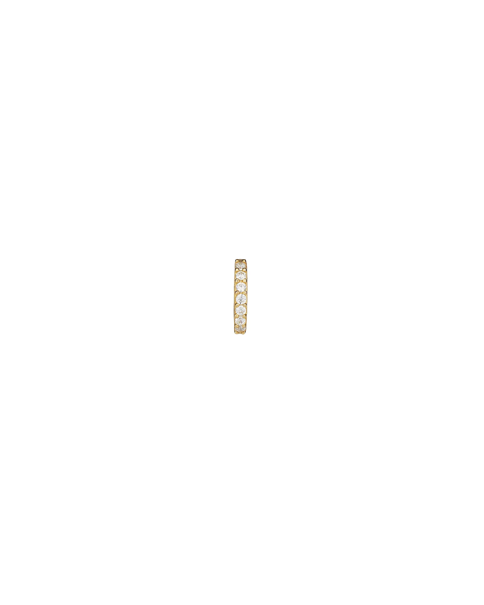 Pavé Single Huggie | 11mm