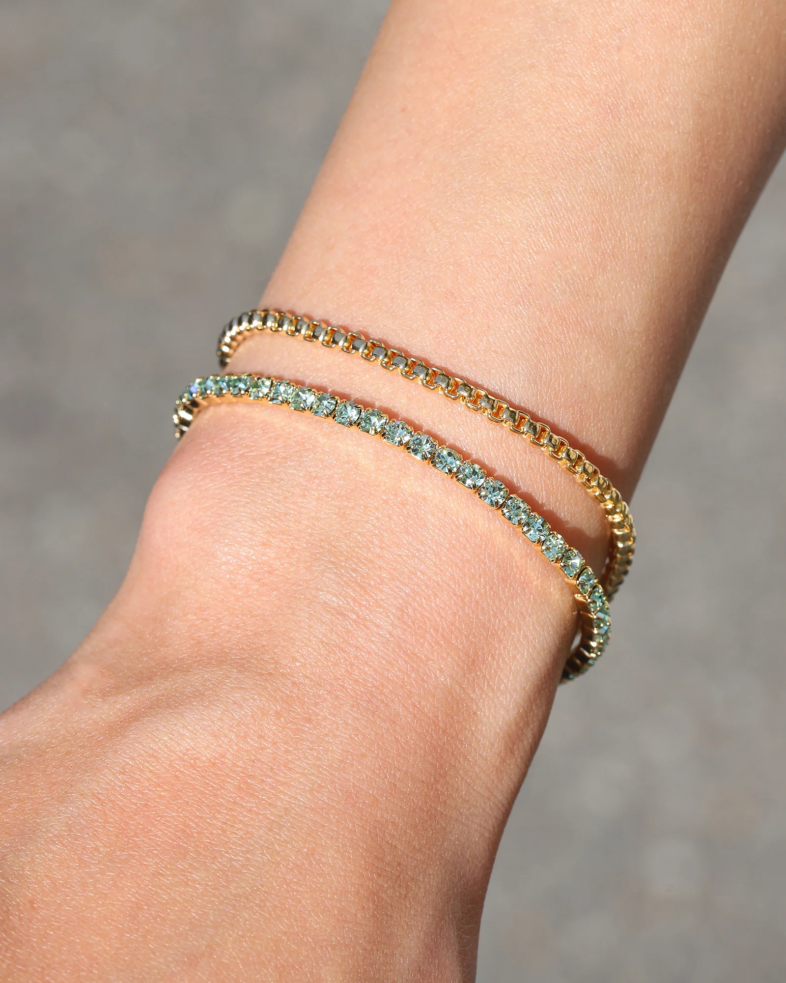1 Row 3mm Crystal Stretch Bracelet - Image 2