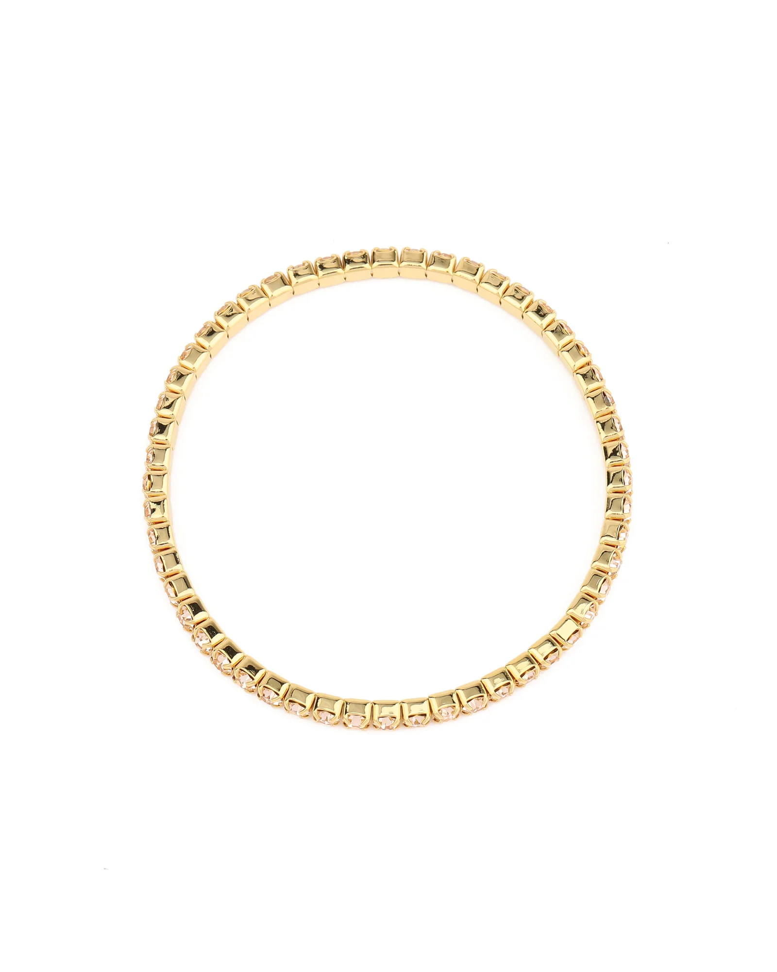 1 Row 3mm Crystal Stretch Bracelet - Image 2