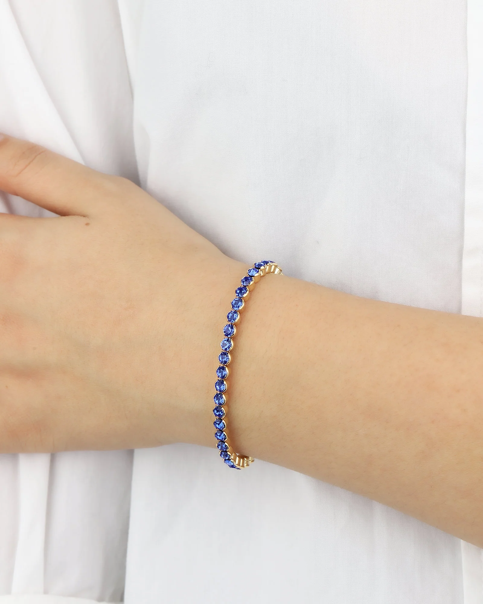 1 Row 4mm Crystal Stretch Bracelet - Image 2