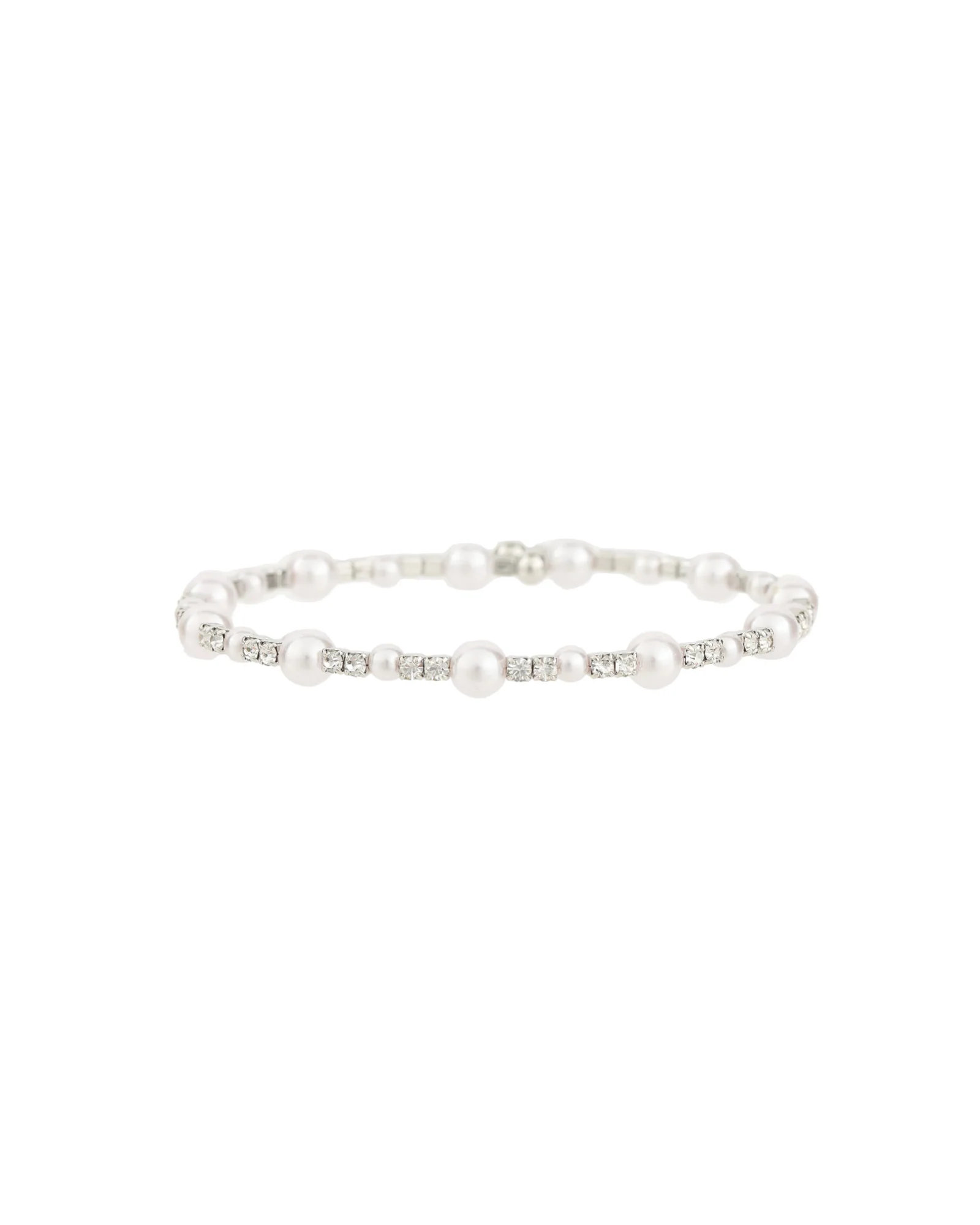 1 Row Mixed Pearl Crystal Coil Cuff