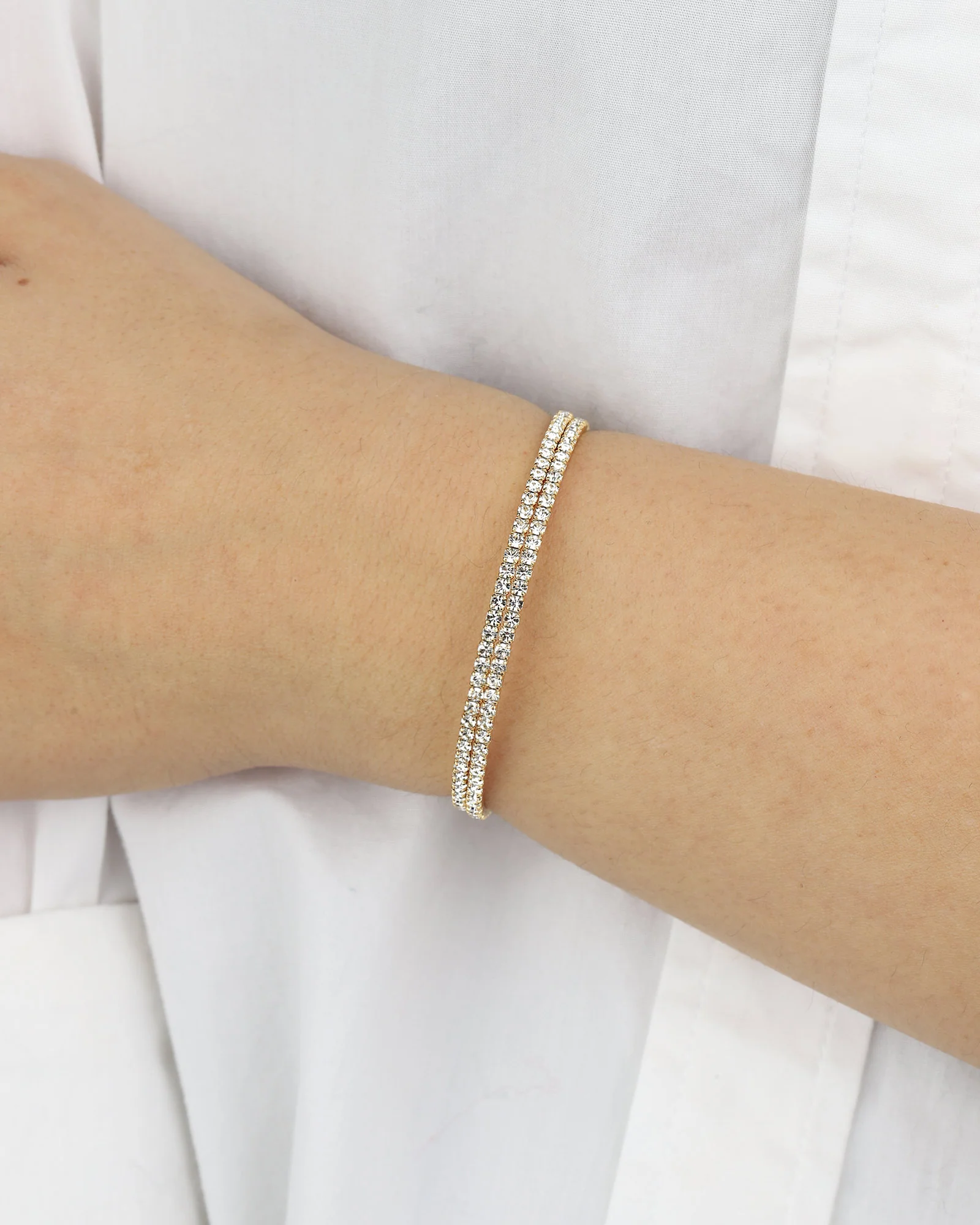 2 Row Crystal Wrap Cuff - Image 2