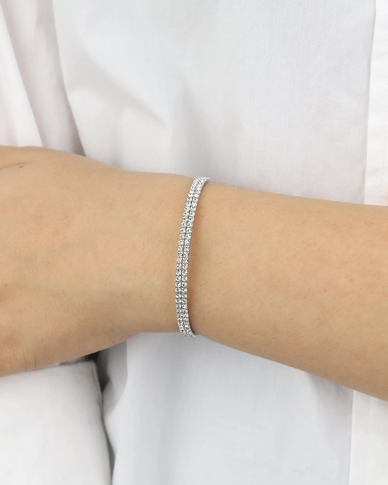 2 Row Crystal Wrap Cuff - Image 2