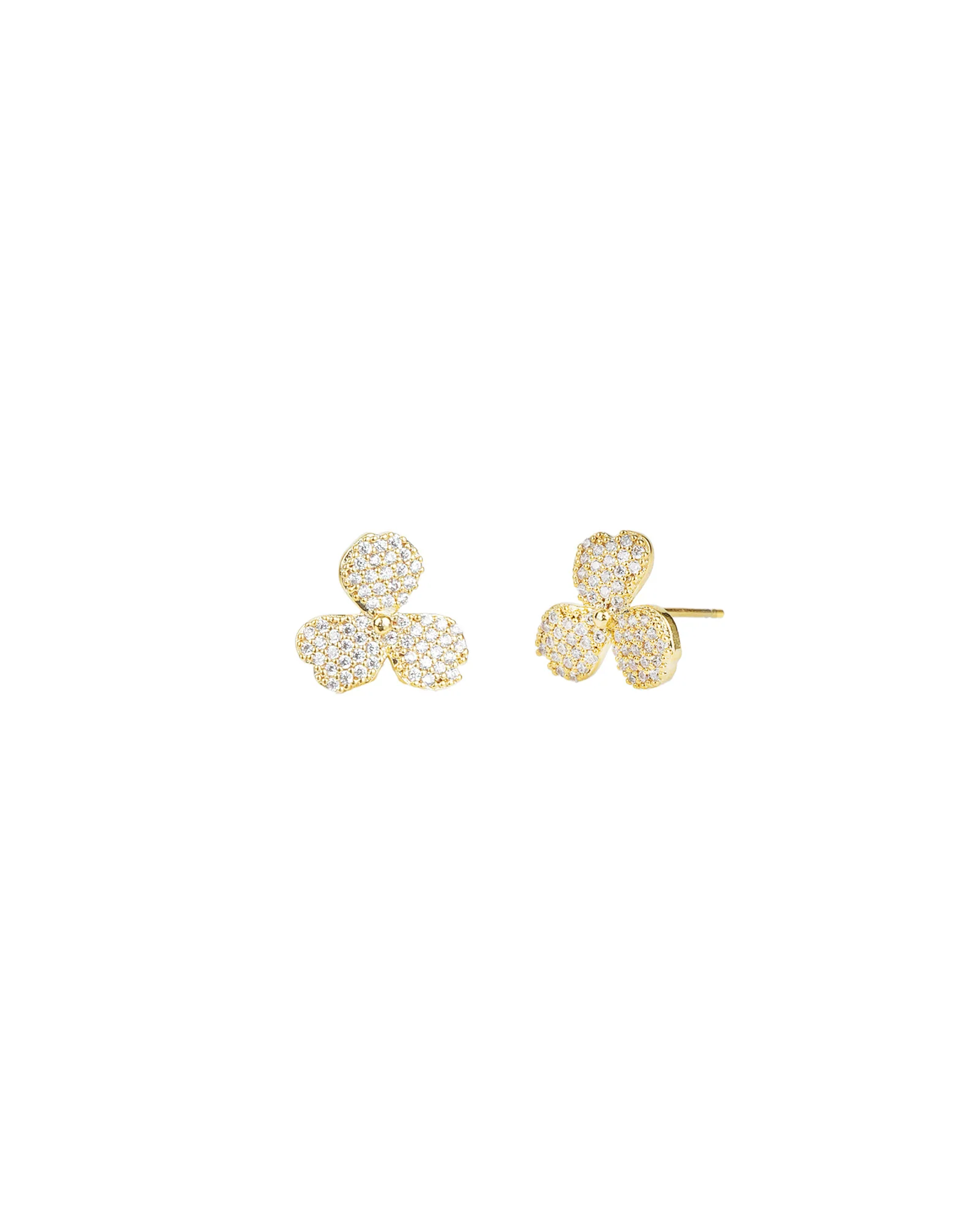 3 Petal Pavé Studs