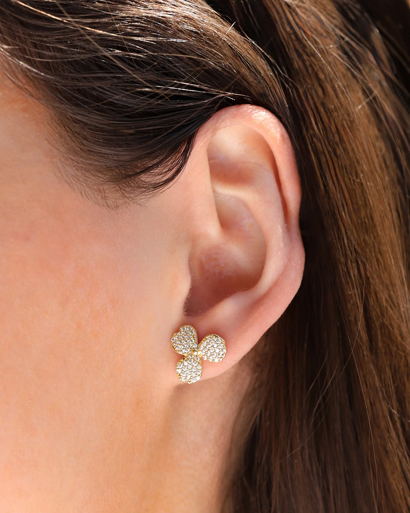 3 Petal Pavé Studs - Image 2