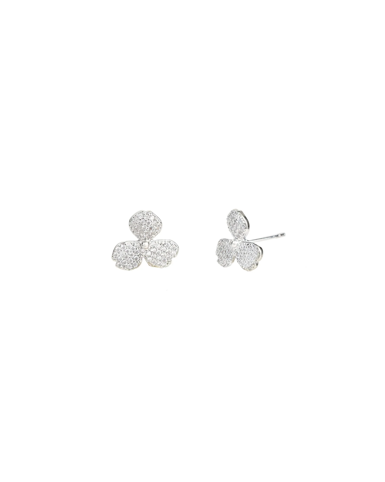3 Petal Pavé Studs