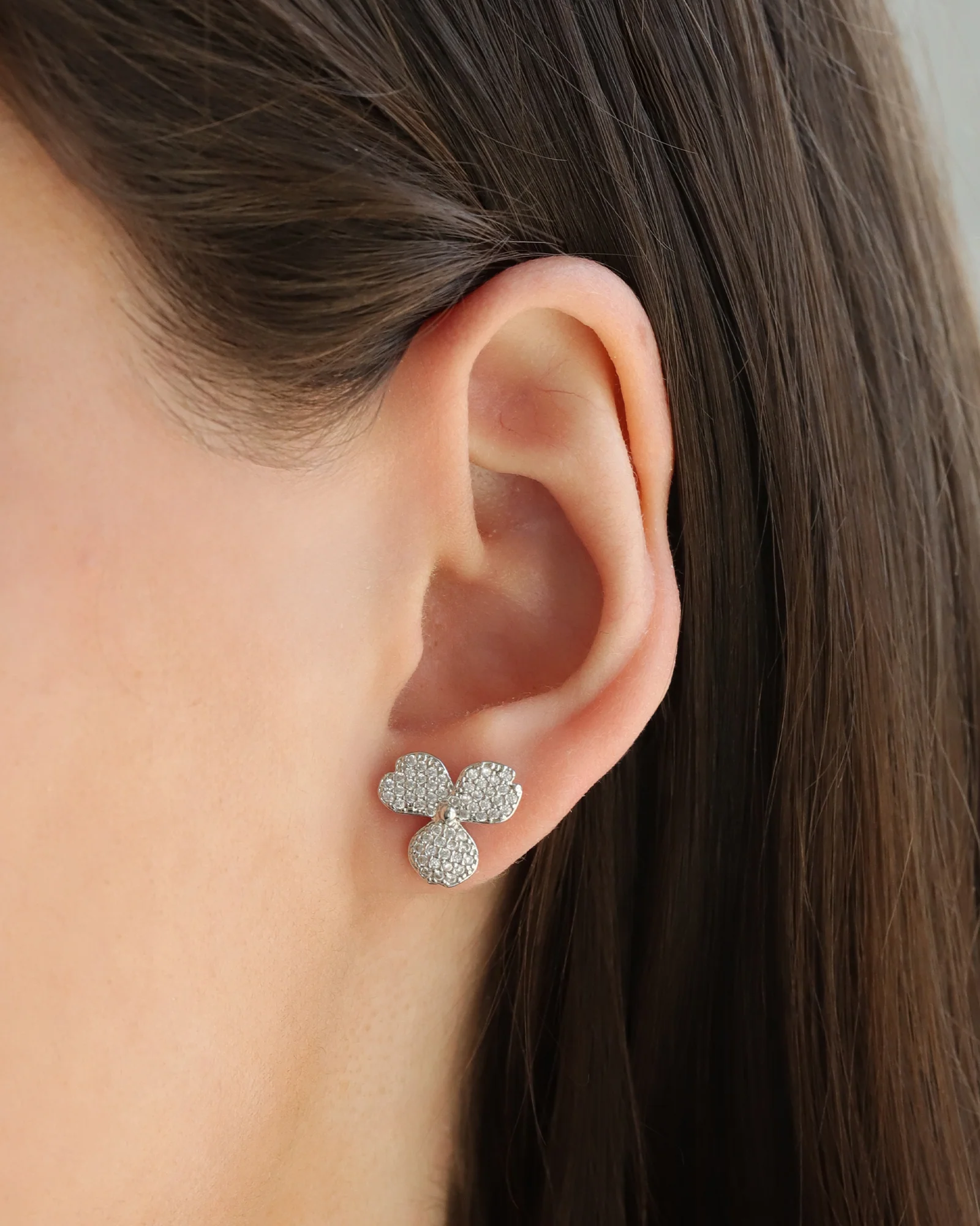 3 Petal Pavé Studs - Image 2